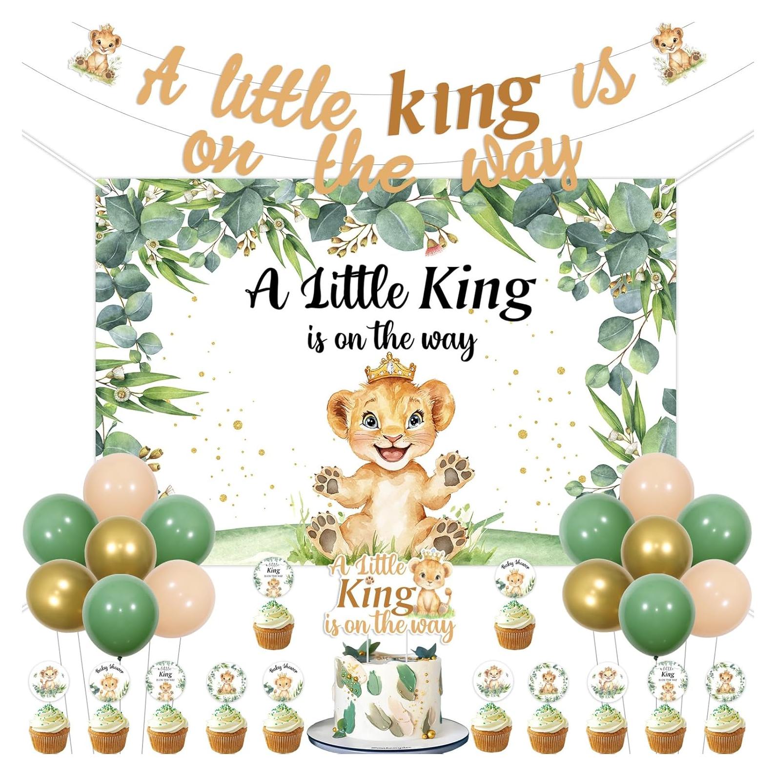 Decoración Baby Shower León Kreat4Joy - Banner, Topper, Globos