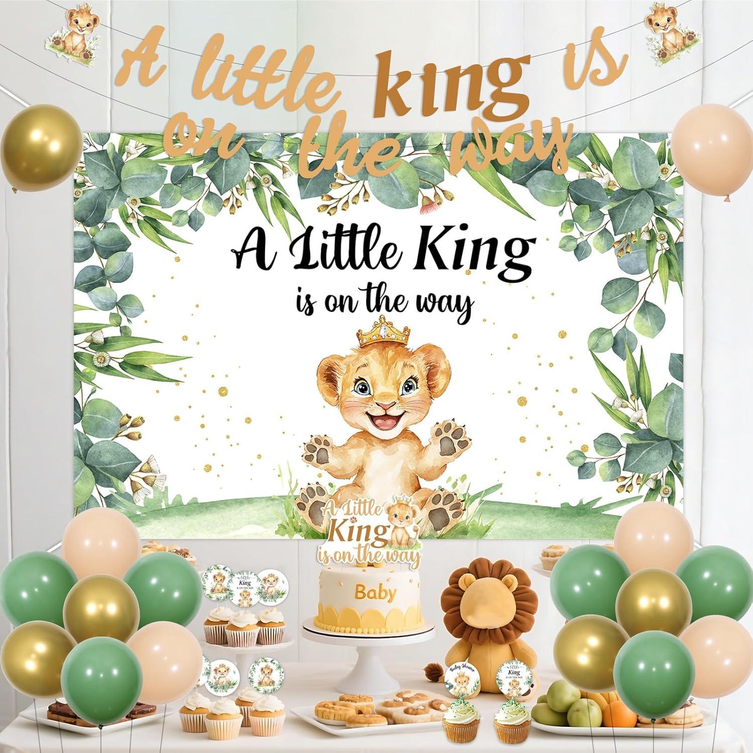 Decoración Baby Shower León Kreat4Joy - Banner, Topper, Globos