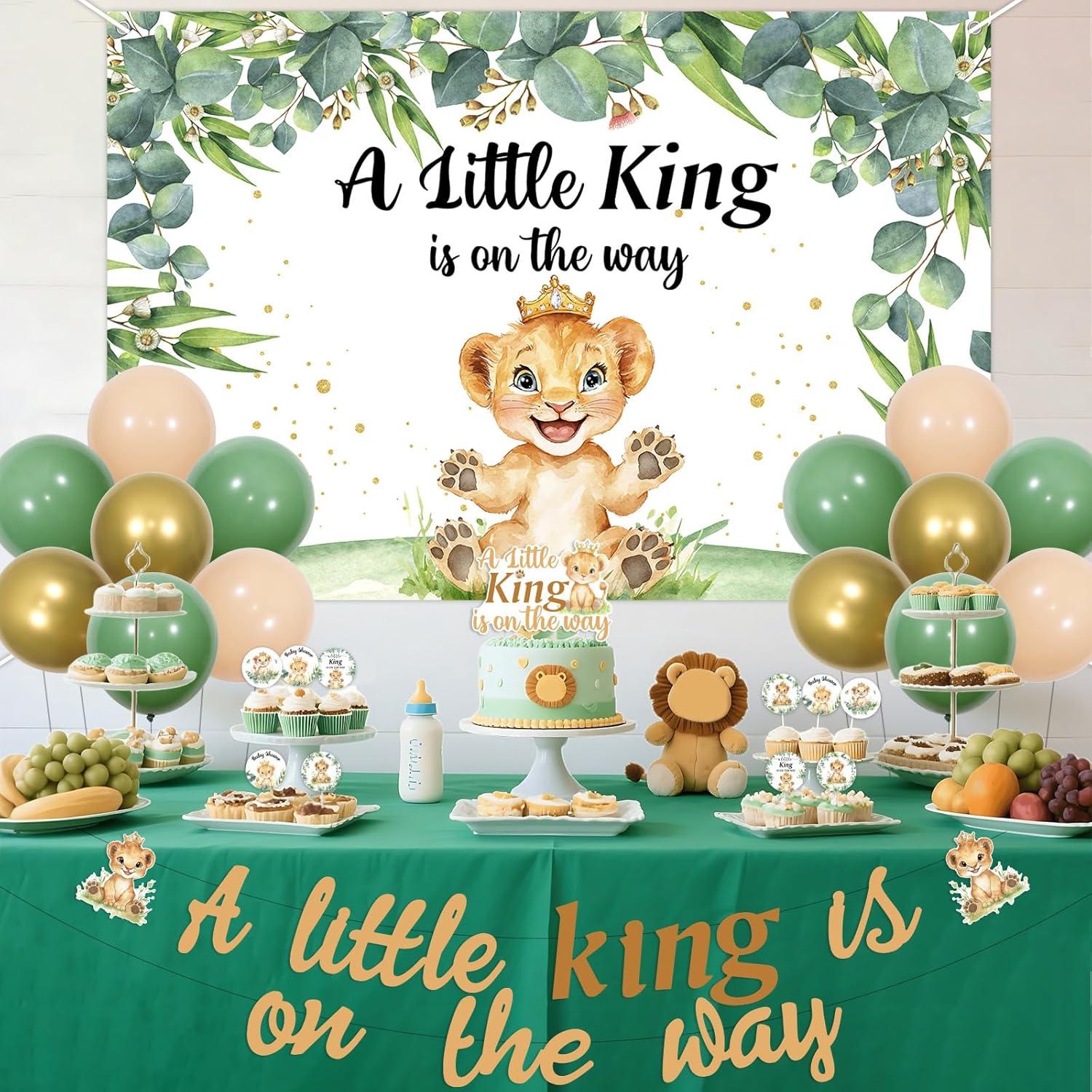 Decoración Baby Shower León Kreat4Joy - Banner, Topper, Globos