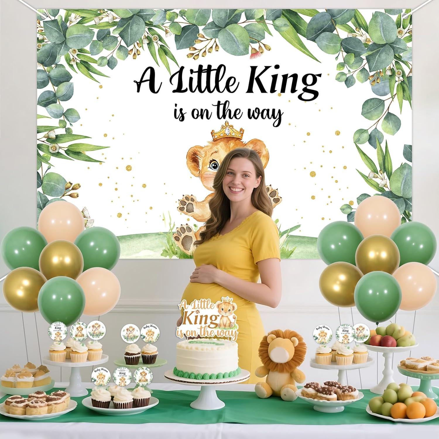 Decoración Baby Shower León Kreat4Joy - Banner, Topper, Globos