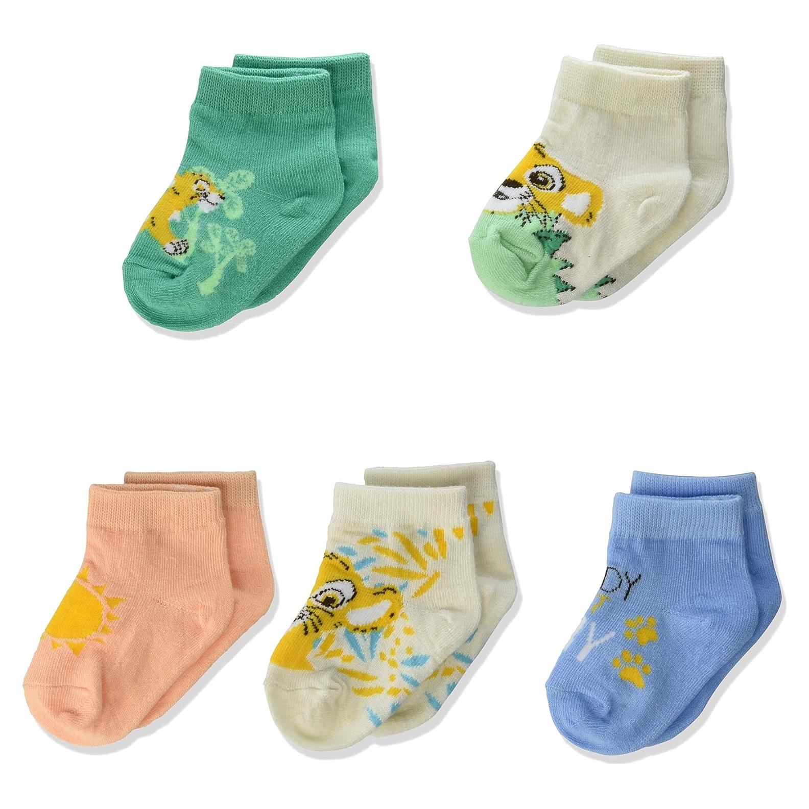 Paquete de 5 calcetines cortos Disney El Rey León Bebés 12-36 meses