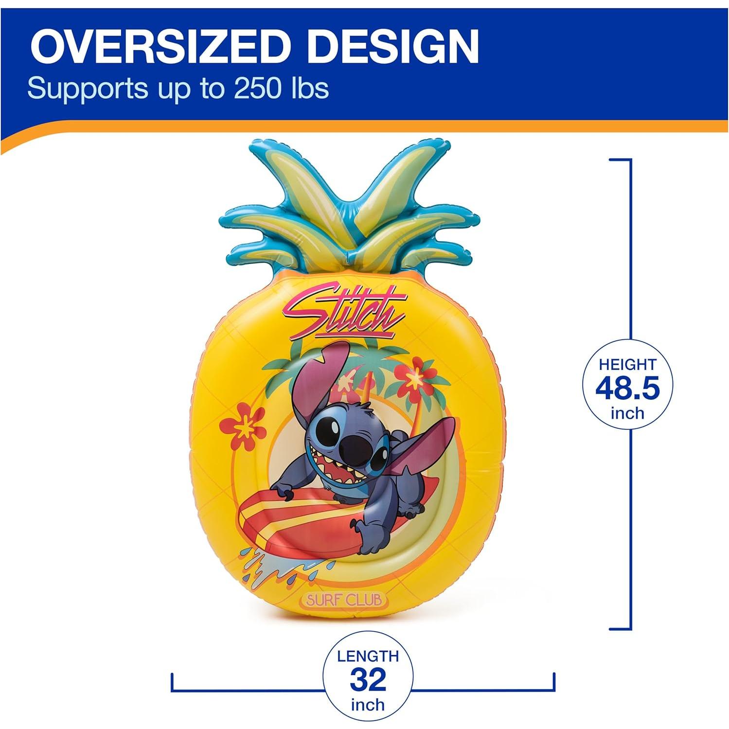 Flotador de piscina oversized Swimways Stitch 123 cm para adolescentes