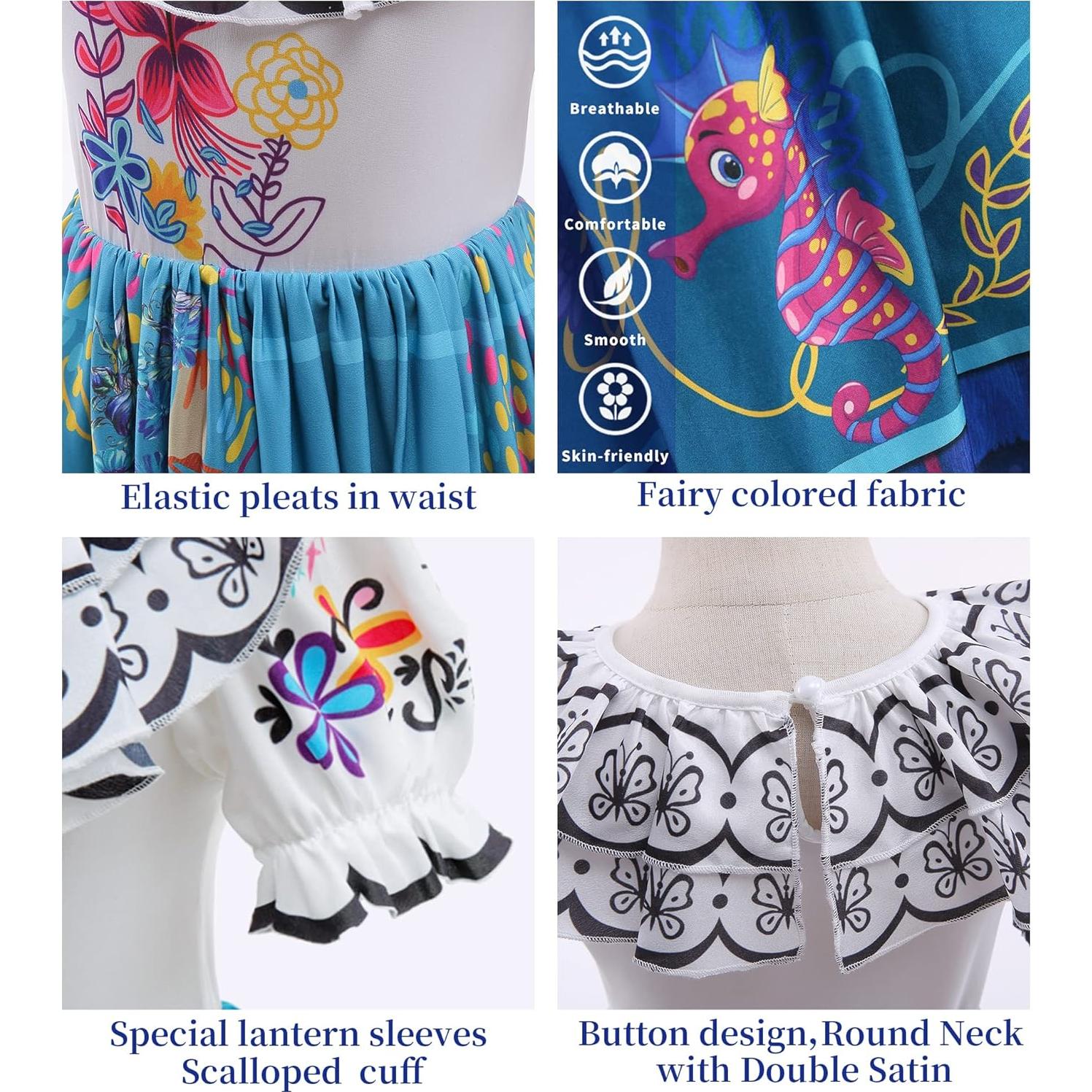 Disfraz de Mirabel Encanto CCJRLM para Niñas 7-8 Años