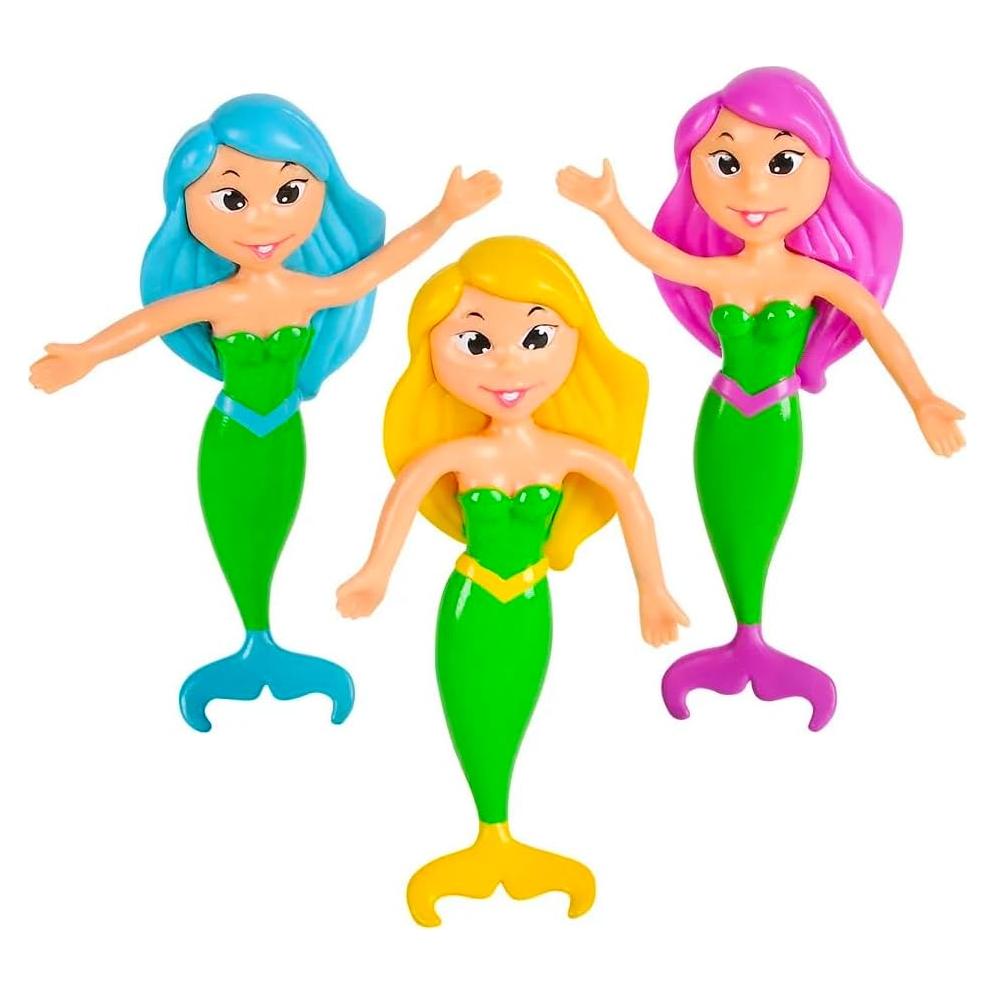 Sirenas Flexibles de Goma Zugar Land - Paquete de 6, 10 cm