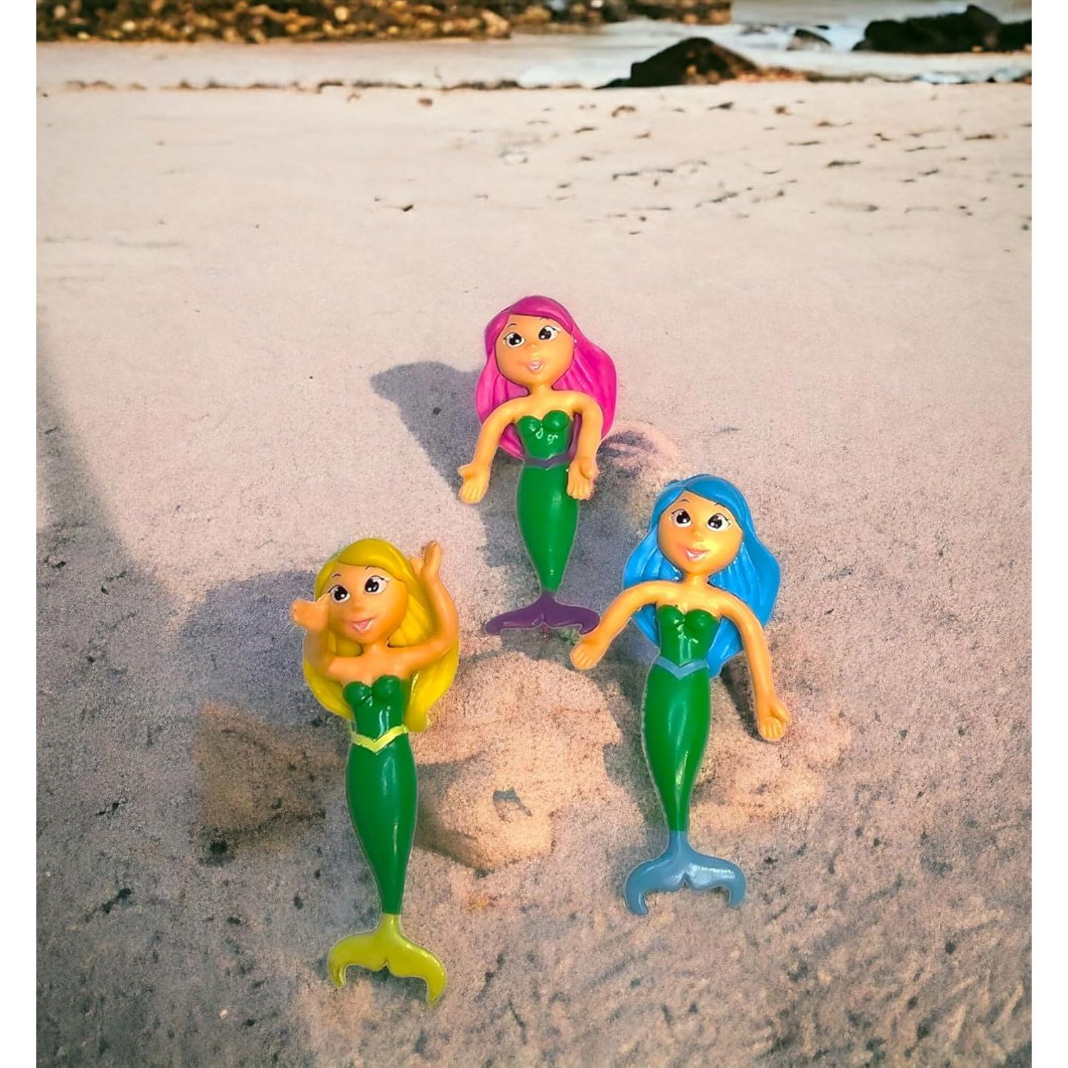 Sirenas Flexibles de Goma Zugar Land - Paquete de 6, 10 cm