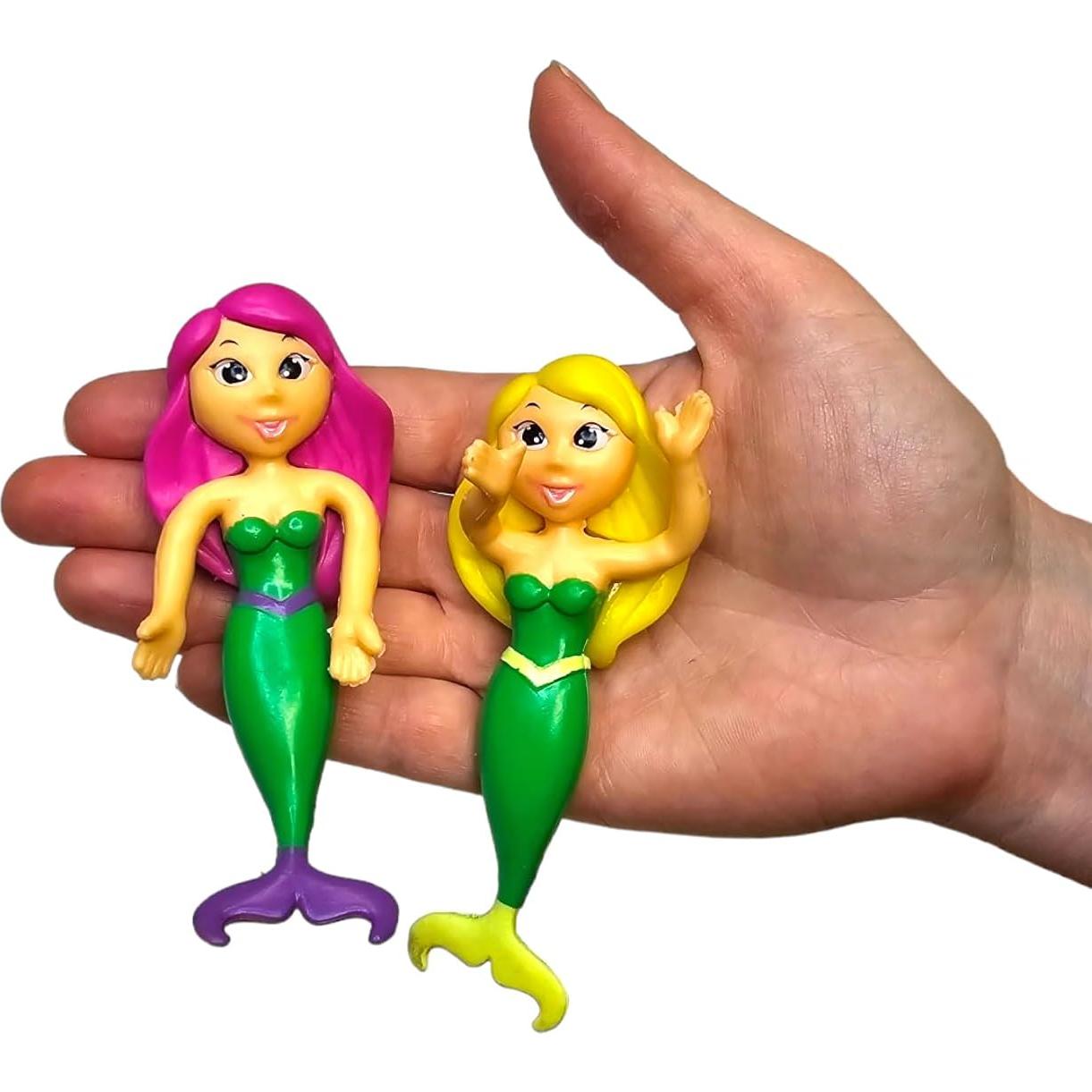 Sirenas Flexibles de Goma Zugar Land - Paquete de 6, 10 cm