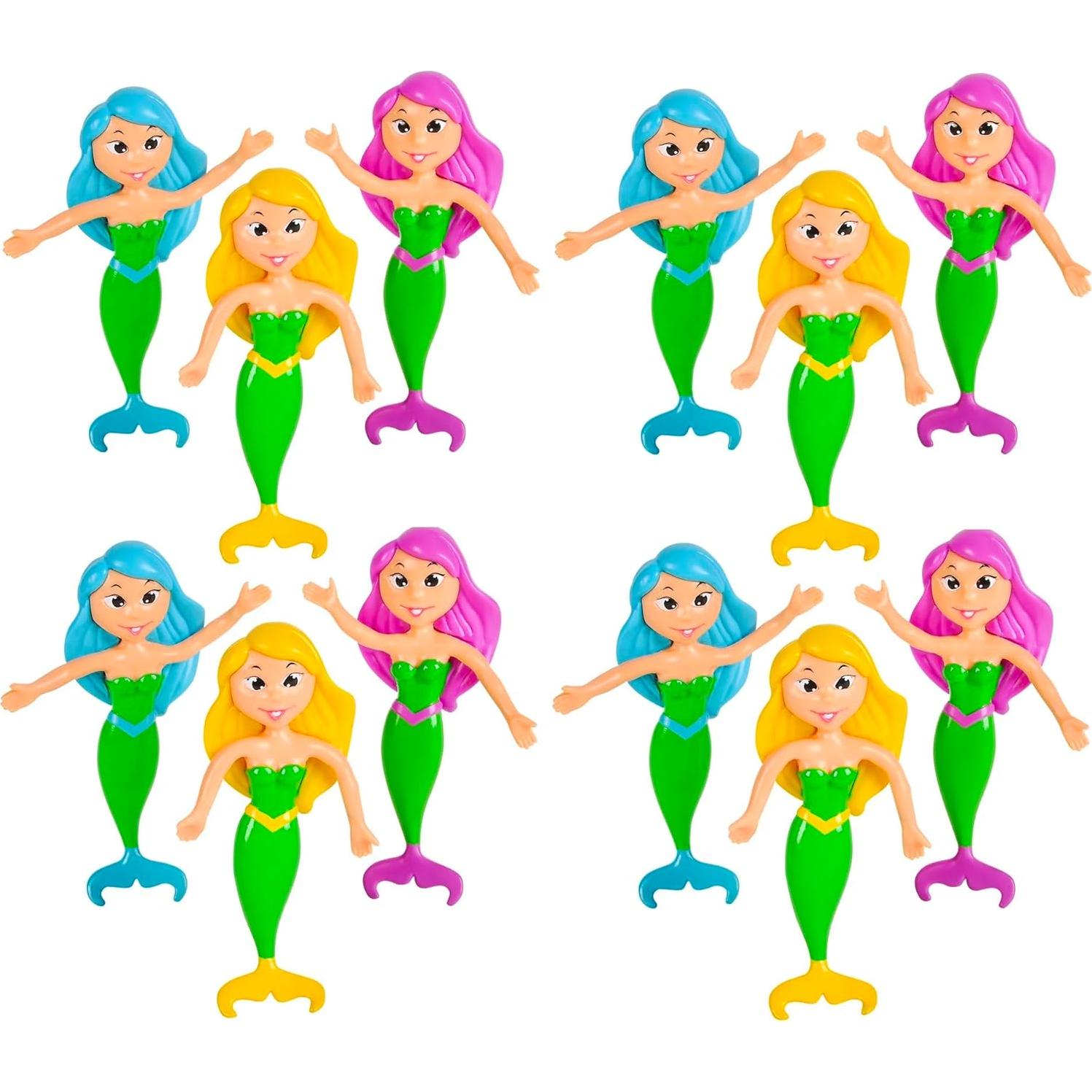 Sirenas Flexibles de Goma Zugar Land - Paquete de 6, 10 cm