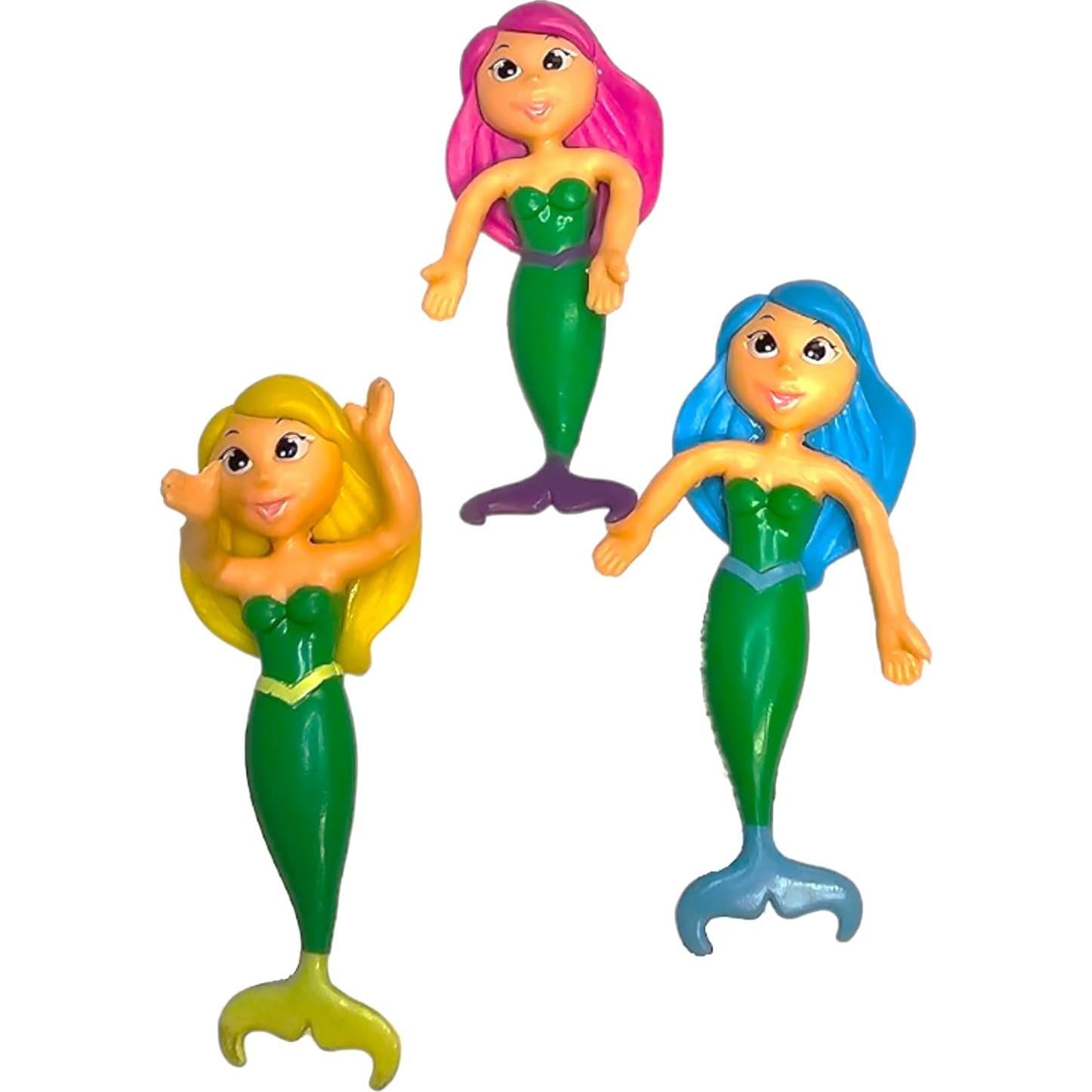 Sirenas Flexibles de Goma Zugar Land - Paquete de 6, 10 cm