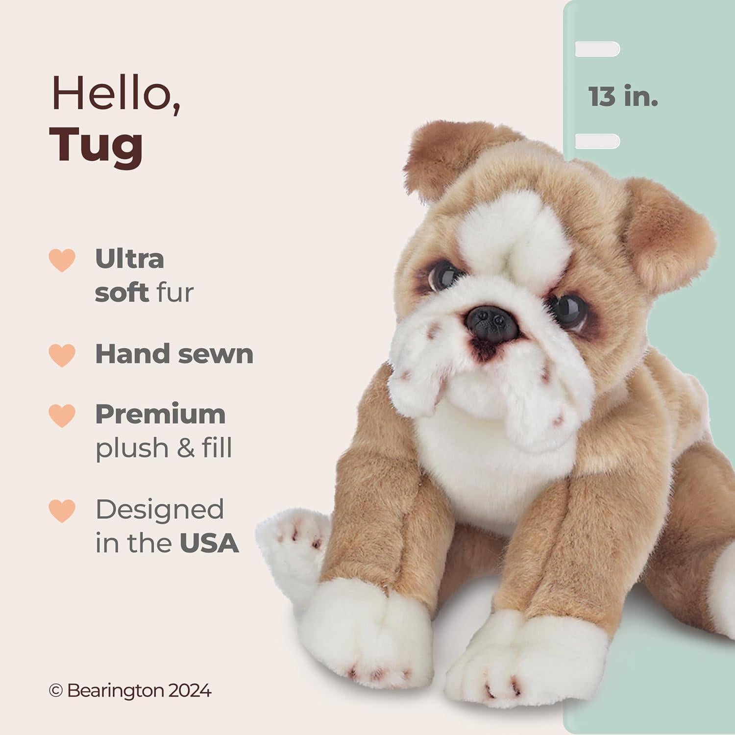 Peluches Bearington Tug Bulldog Inglés 33 cm Juguete Infantil
