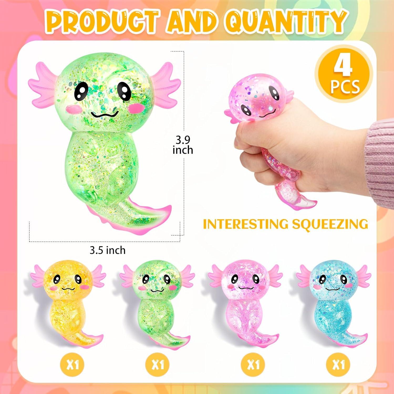 Set de 8 Juguetes Antiestrés Axolote LSGYPAQ - 4 Colores