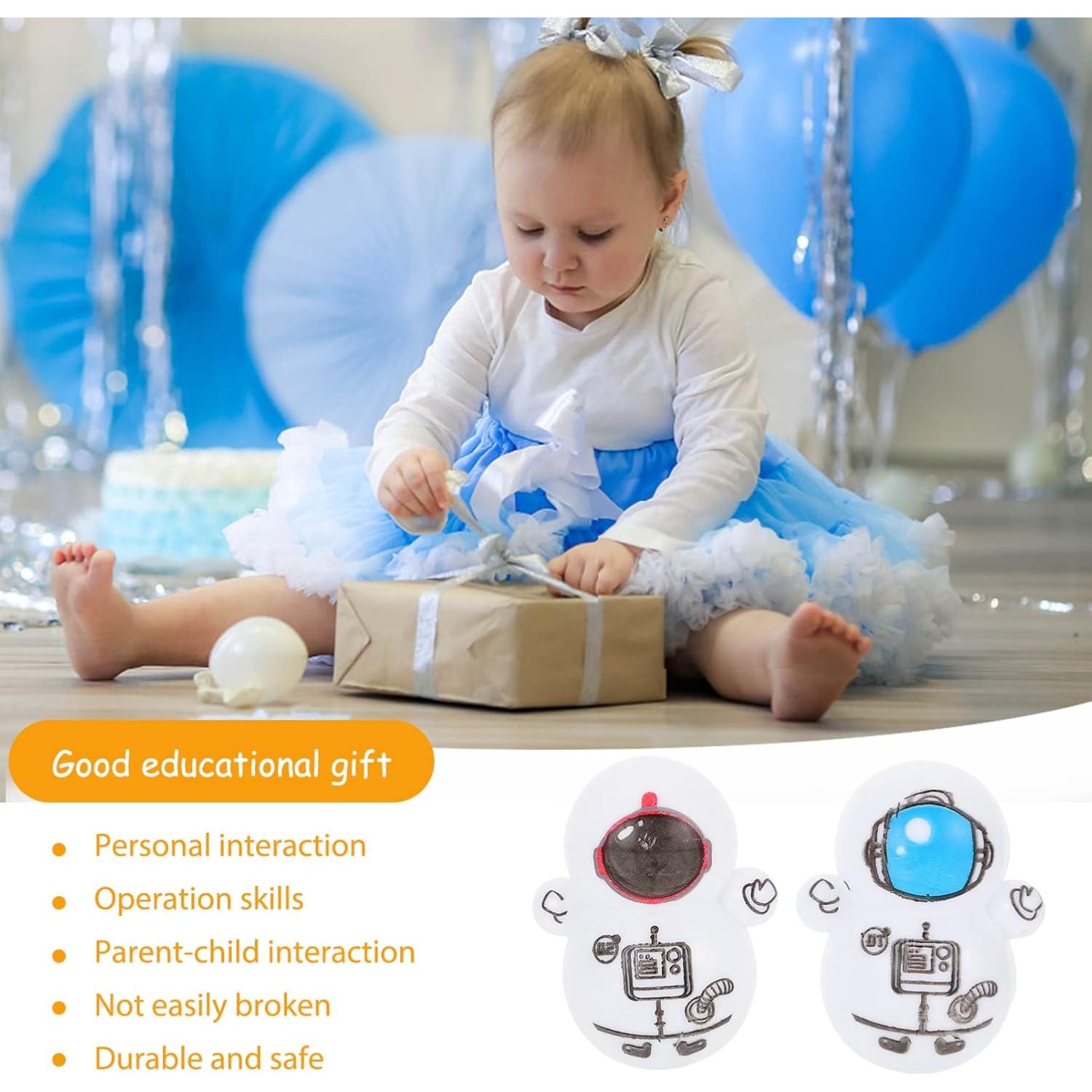 30 Juguetes Roly Poly Astronauta Decorativos 4cm Color Mezclado