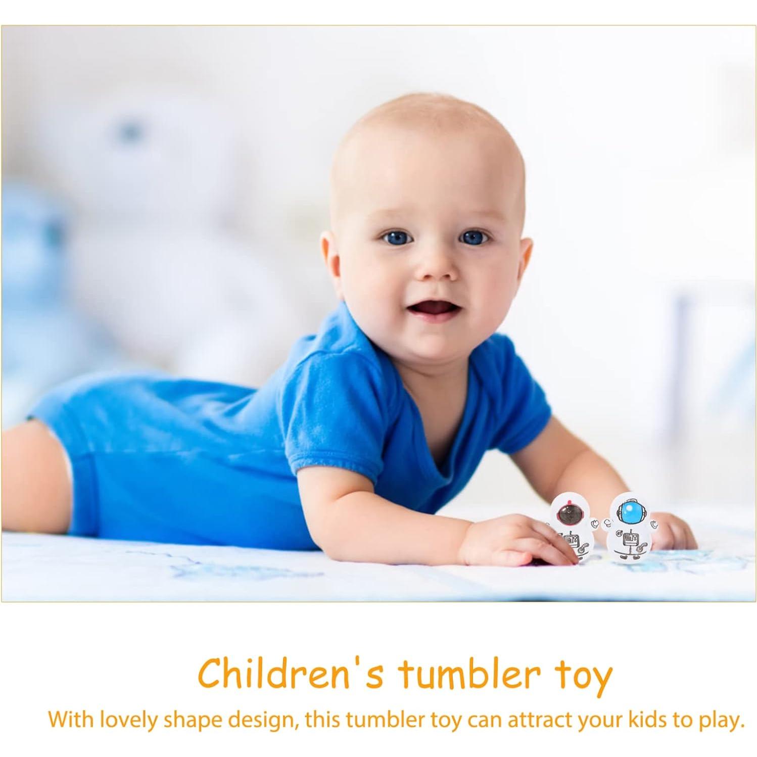 30 Juguetes Roly Poly Astronauta Decorativos 4cm Color Mezclado