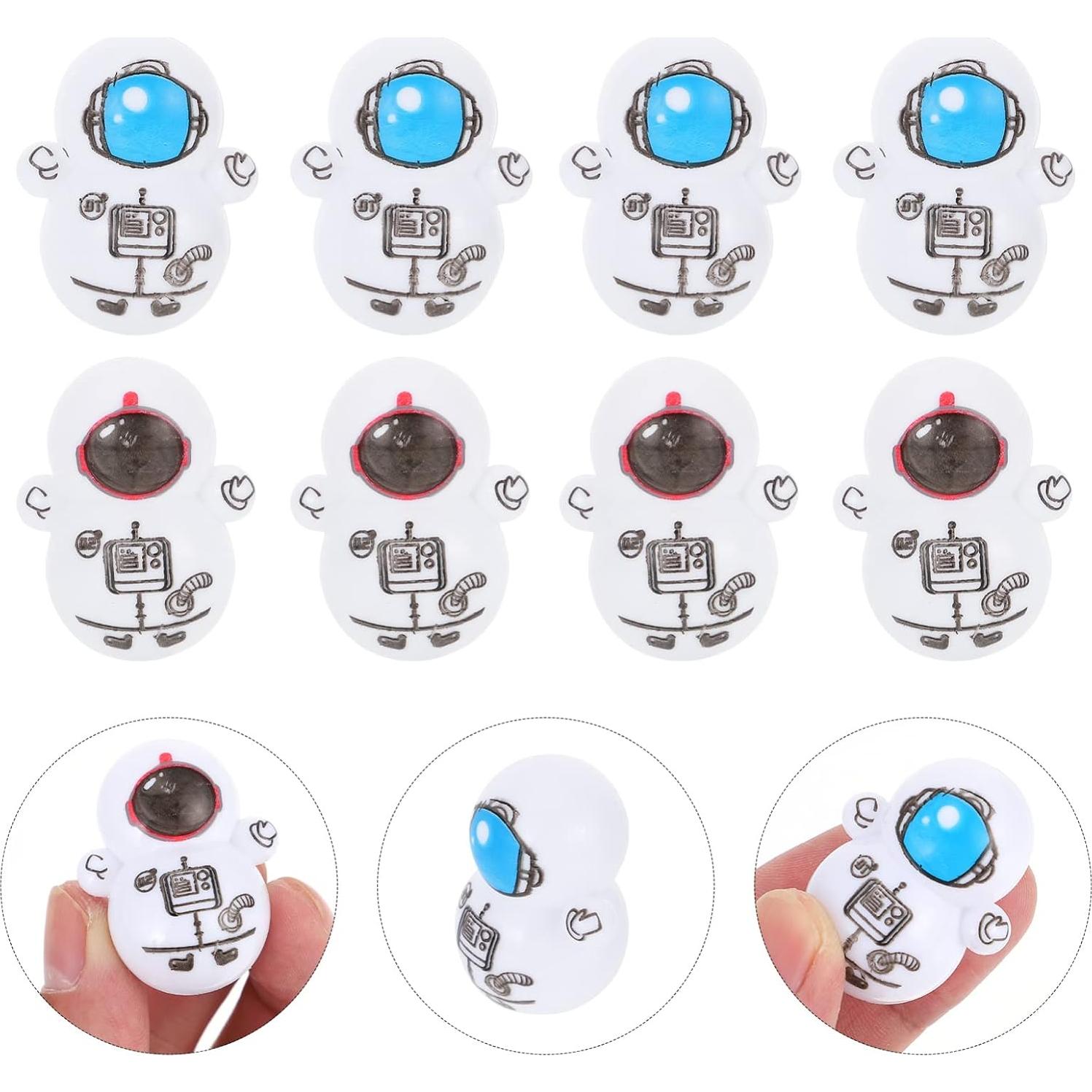 30 Juguetes Roly Poly Astronauta Decorativos 4cm Color Mezclado