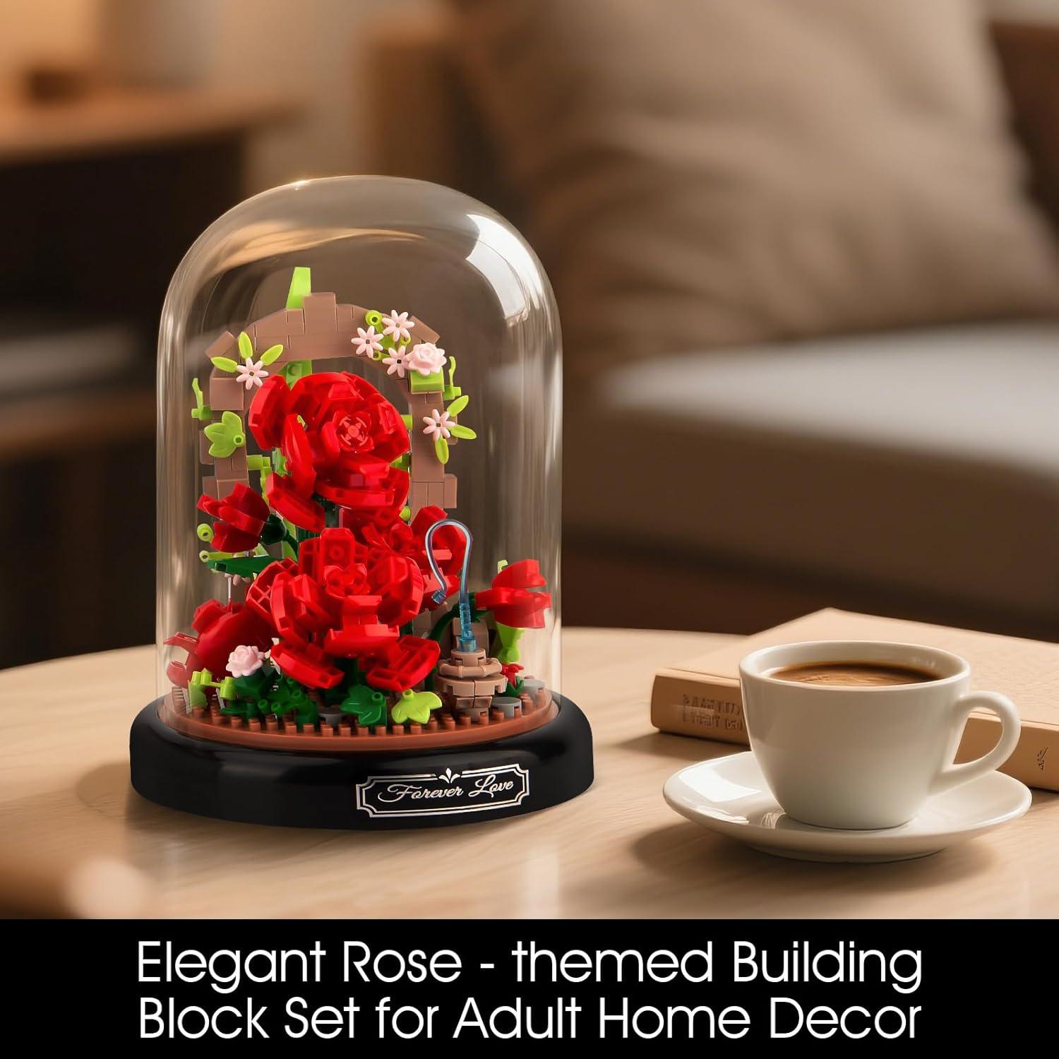 Juego de Construcción de Flores de Rosa ibrickpark 574 Piezas