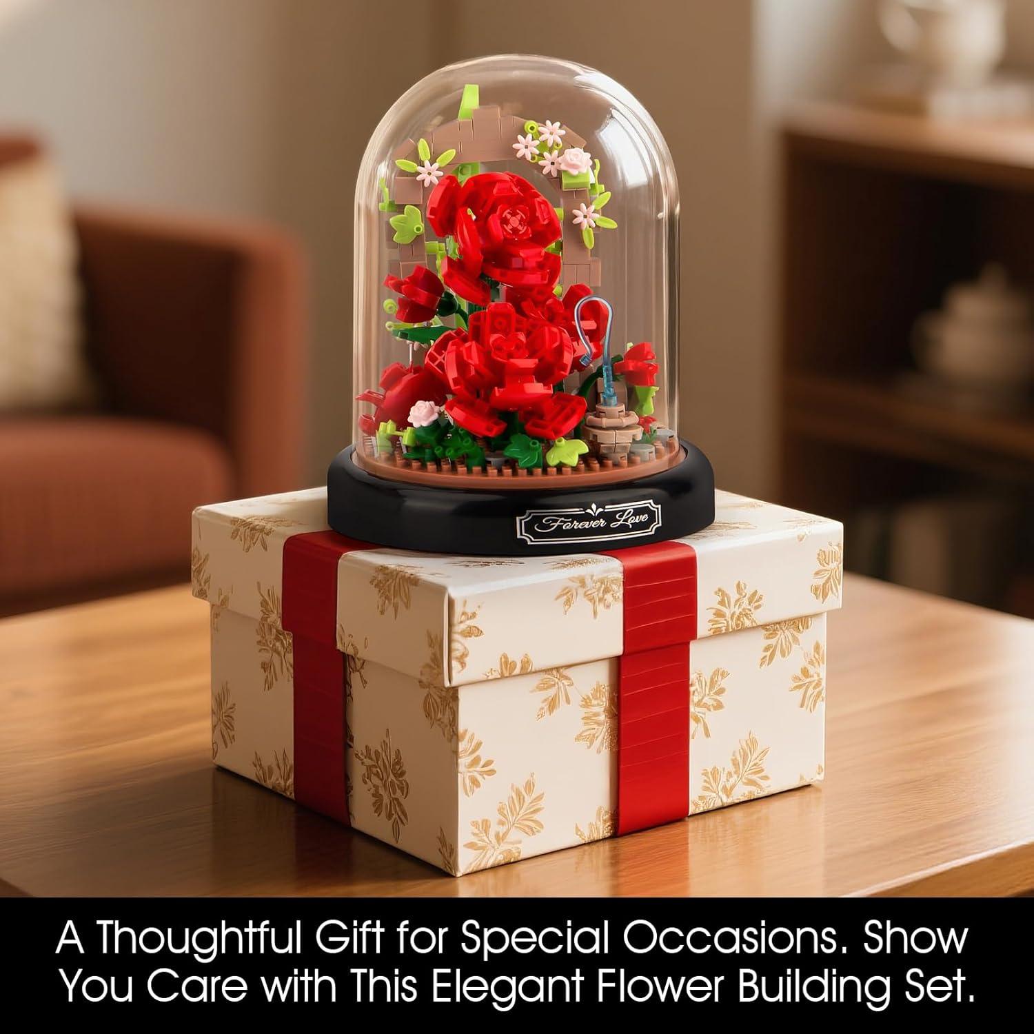 Juego de Construcción de Flores de Rosa ibrickpark 574 Piezas