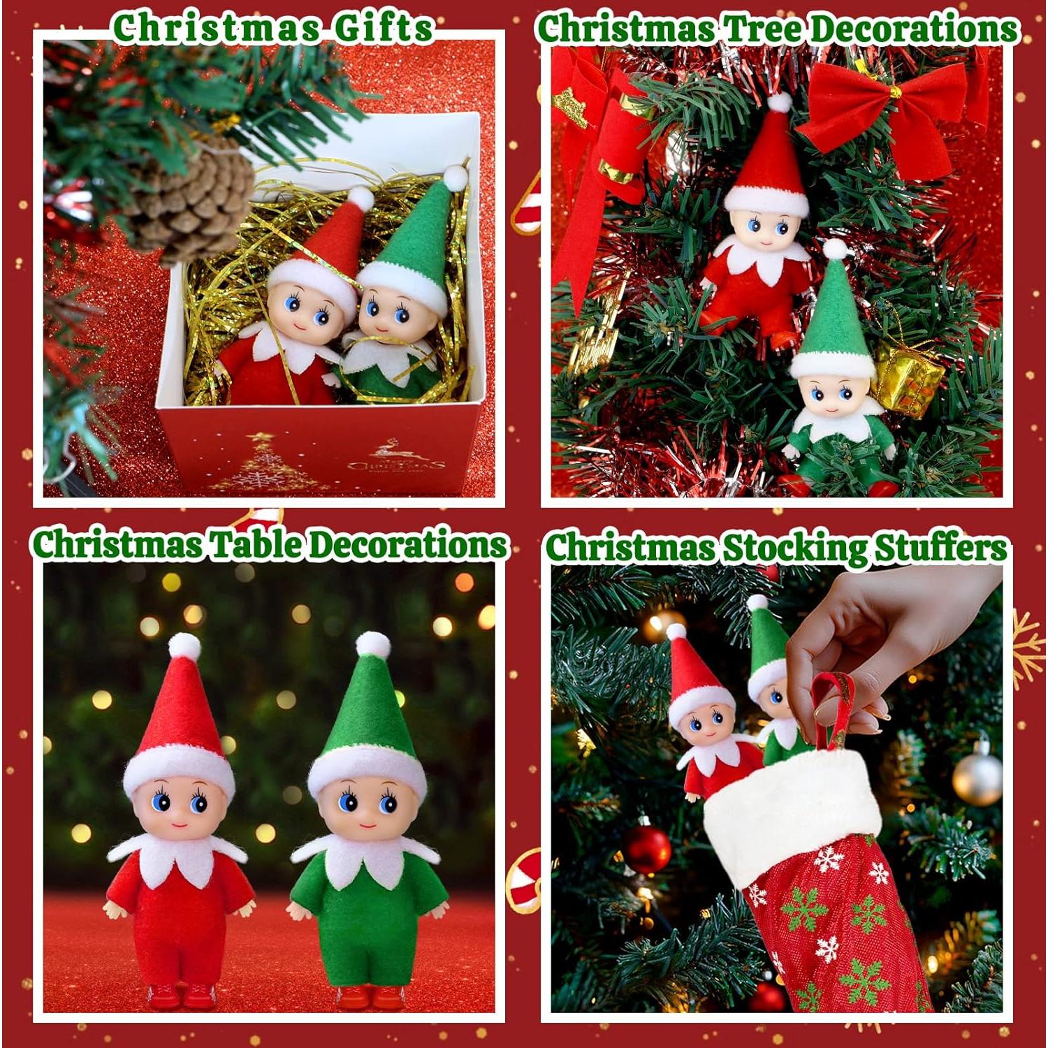 Muñecos de Elfo Navideño Dokeawo 10.9 cm Coloridos para Decoración