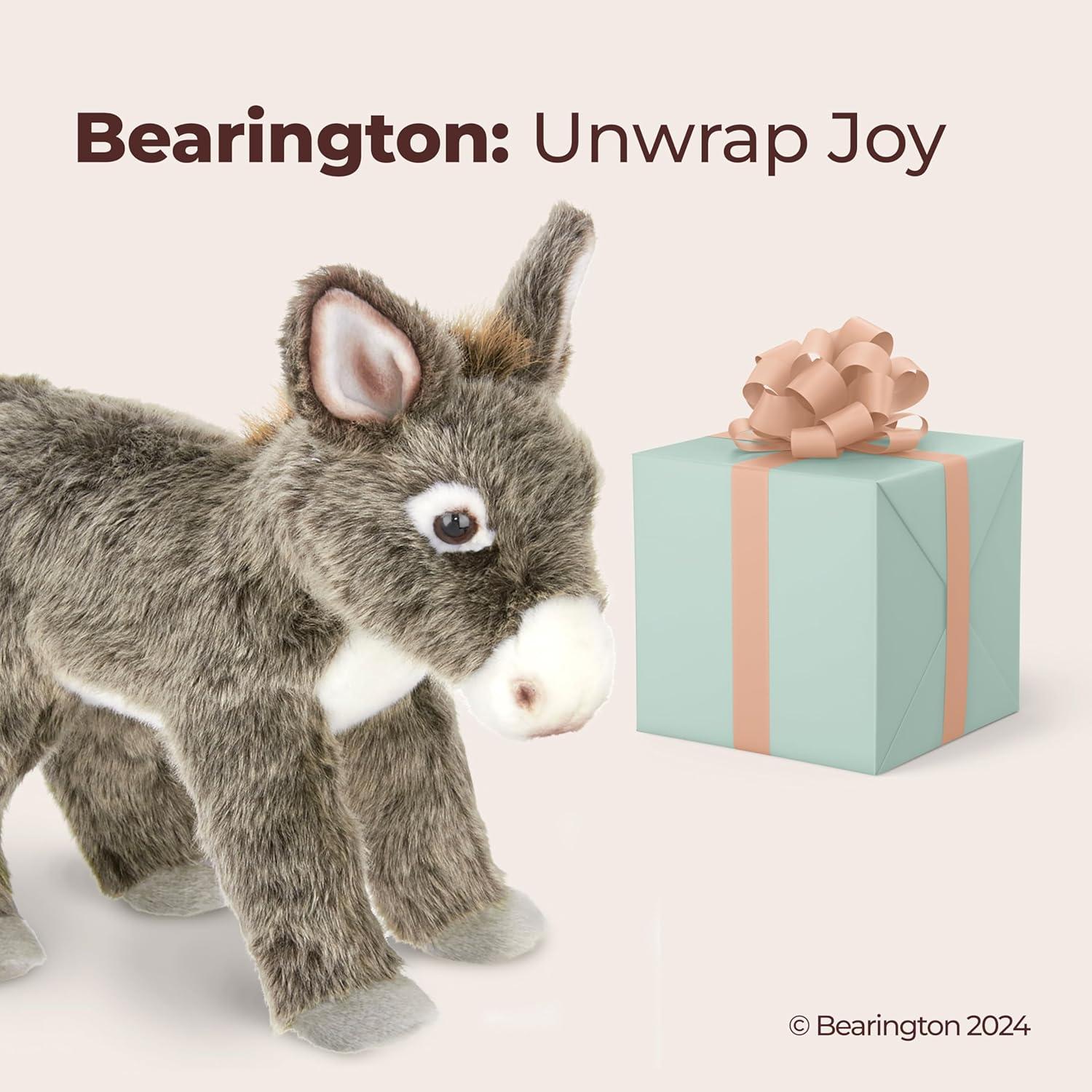 Burro de Peluche Bearington Pedro 30.48 cm Suave y Abrazable