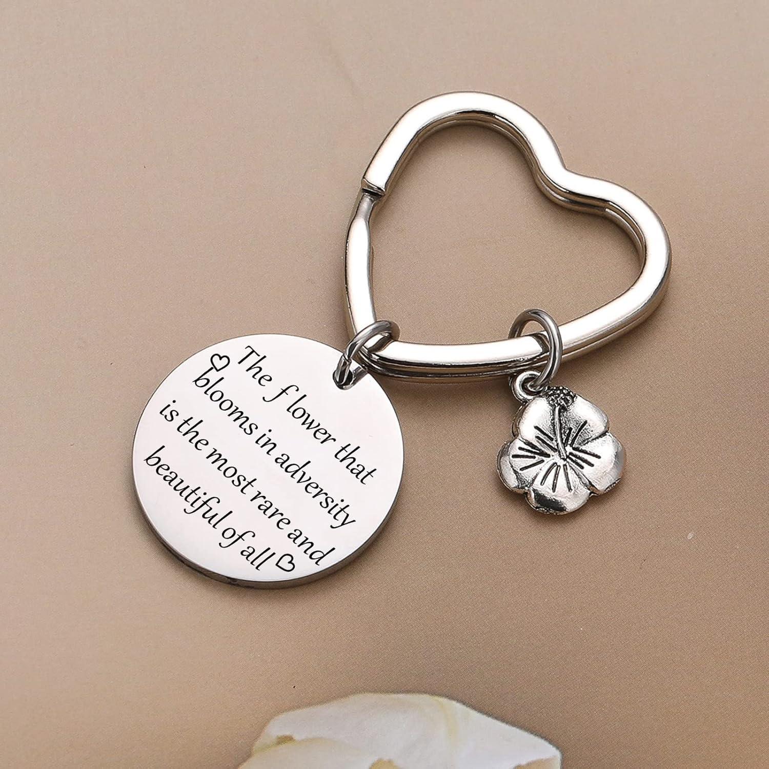 Llavero Motivacional JIUSHUN Acero Inoxidable 316L 9x5cm