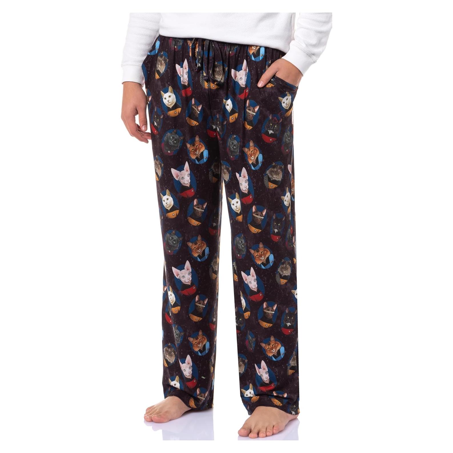 Pantalones de Pijama para Hombres Intimo Star Trek TNG Gatos