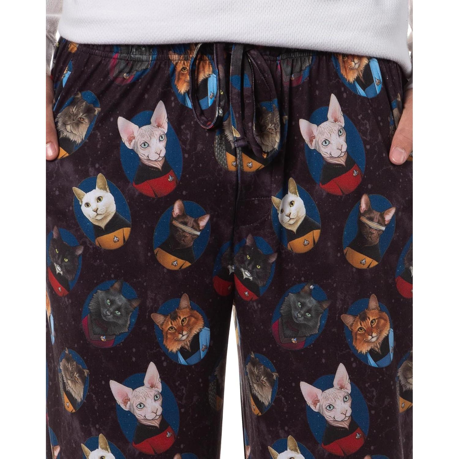 Pantalones de Pijama para Hombres Intimo Star Trek TNG Gatos
