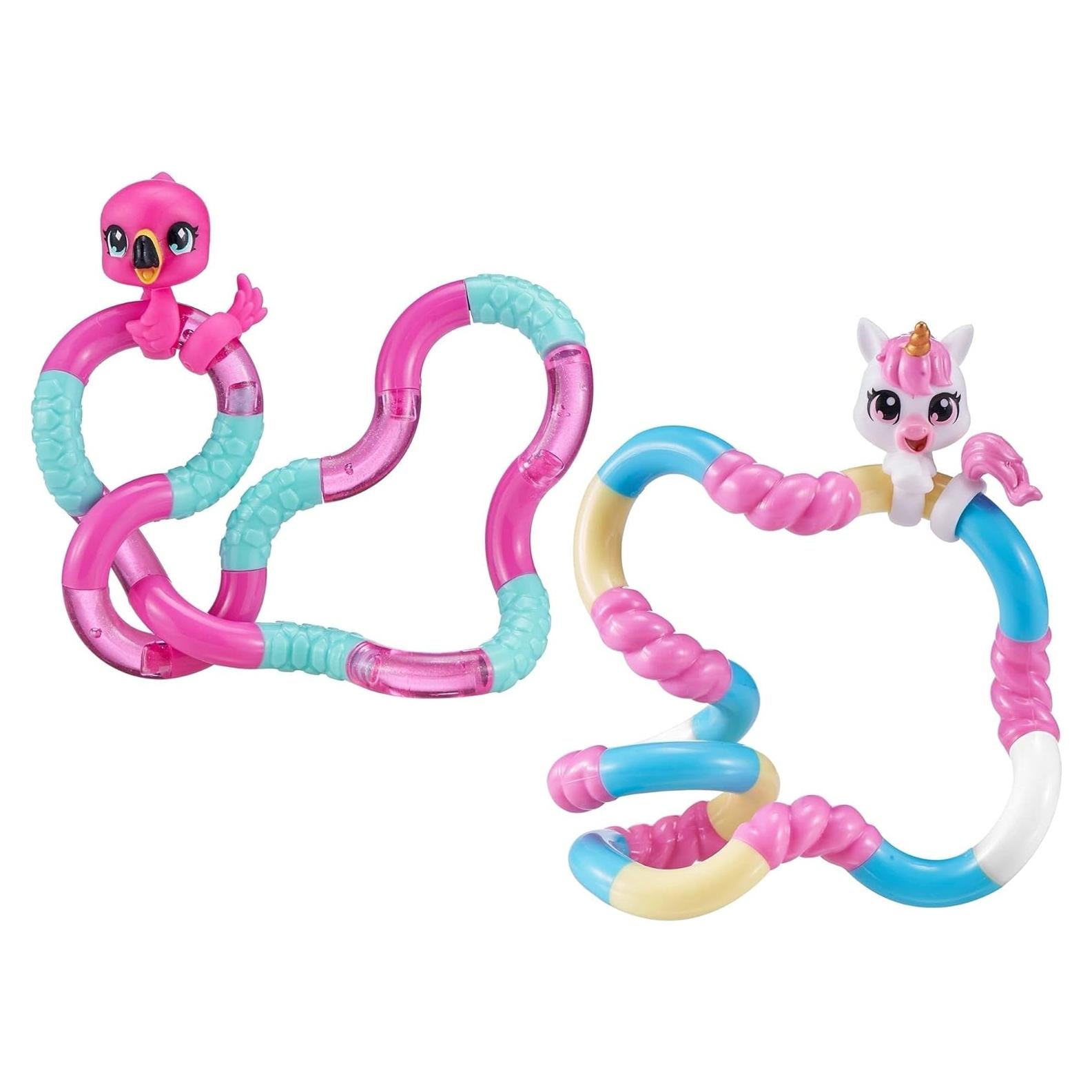 Tangle Jr. Juguetes Antiestrés Uba Unicornio y Linky Flamenco - 2 Pack