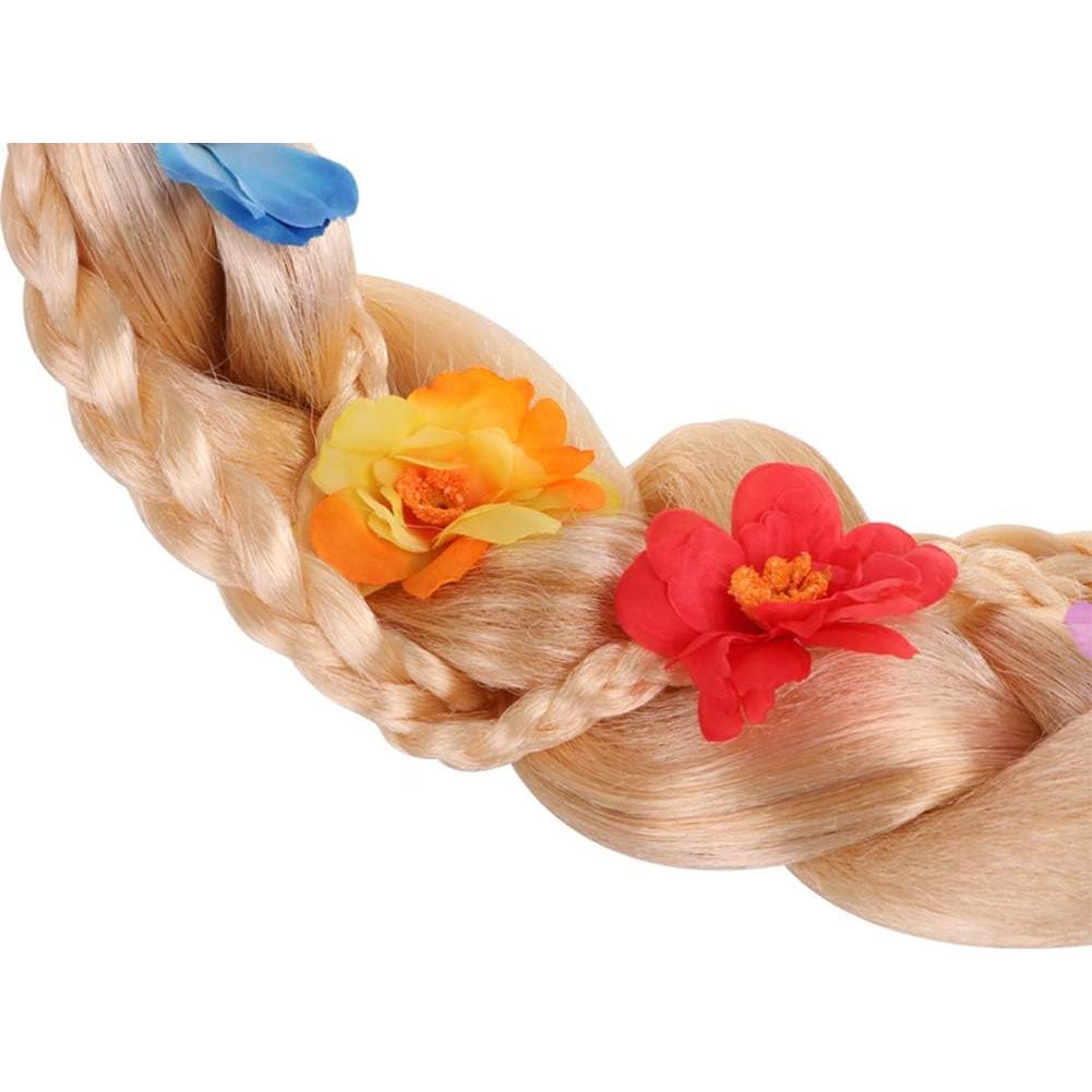 Peluca de Princesa Rapunzel con Tiara y Accesorios para Niñas