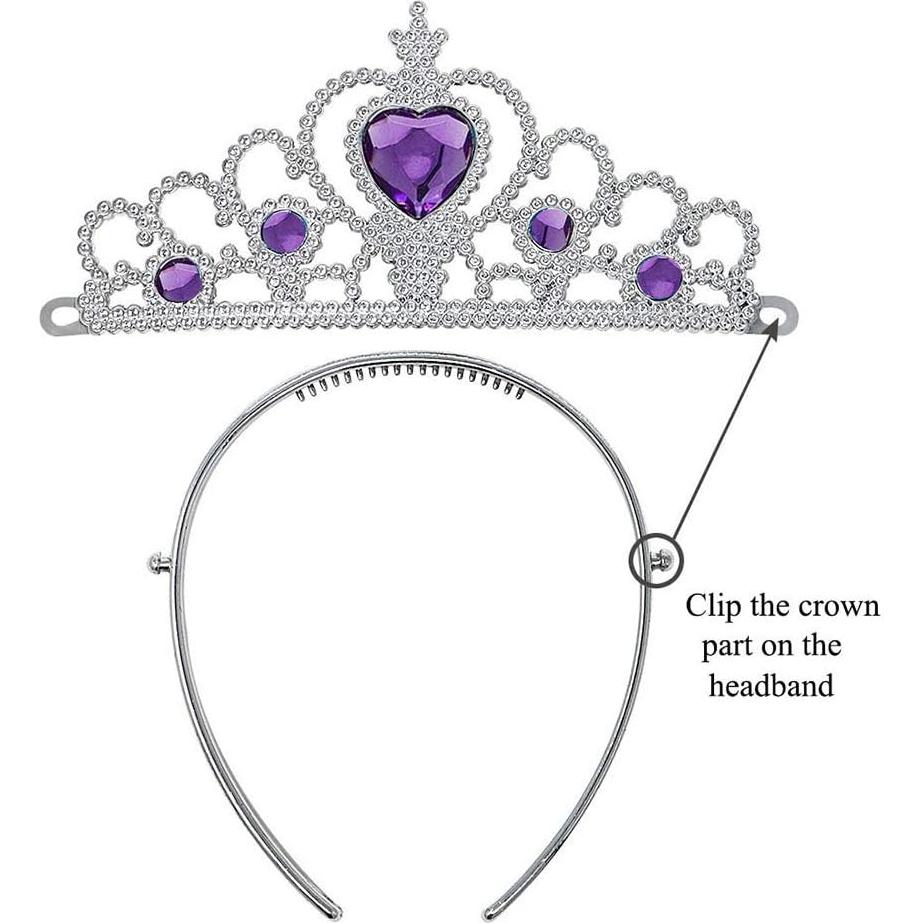 Peluca de Princesa Rapunzel con Tiara y Accesorios para Niñas