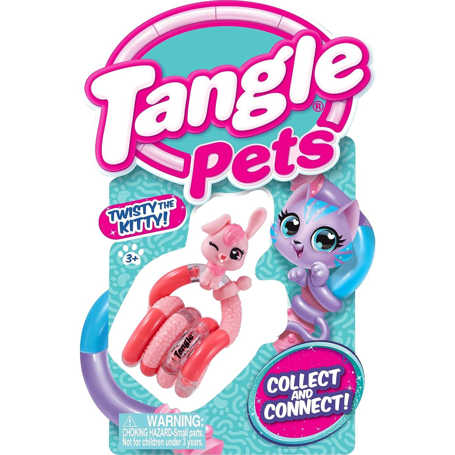 Paquete de 2 Juguetes Antiestrés Tangle Jr. Gatito y Conejo