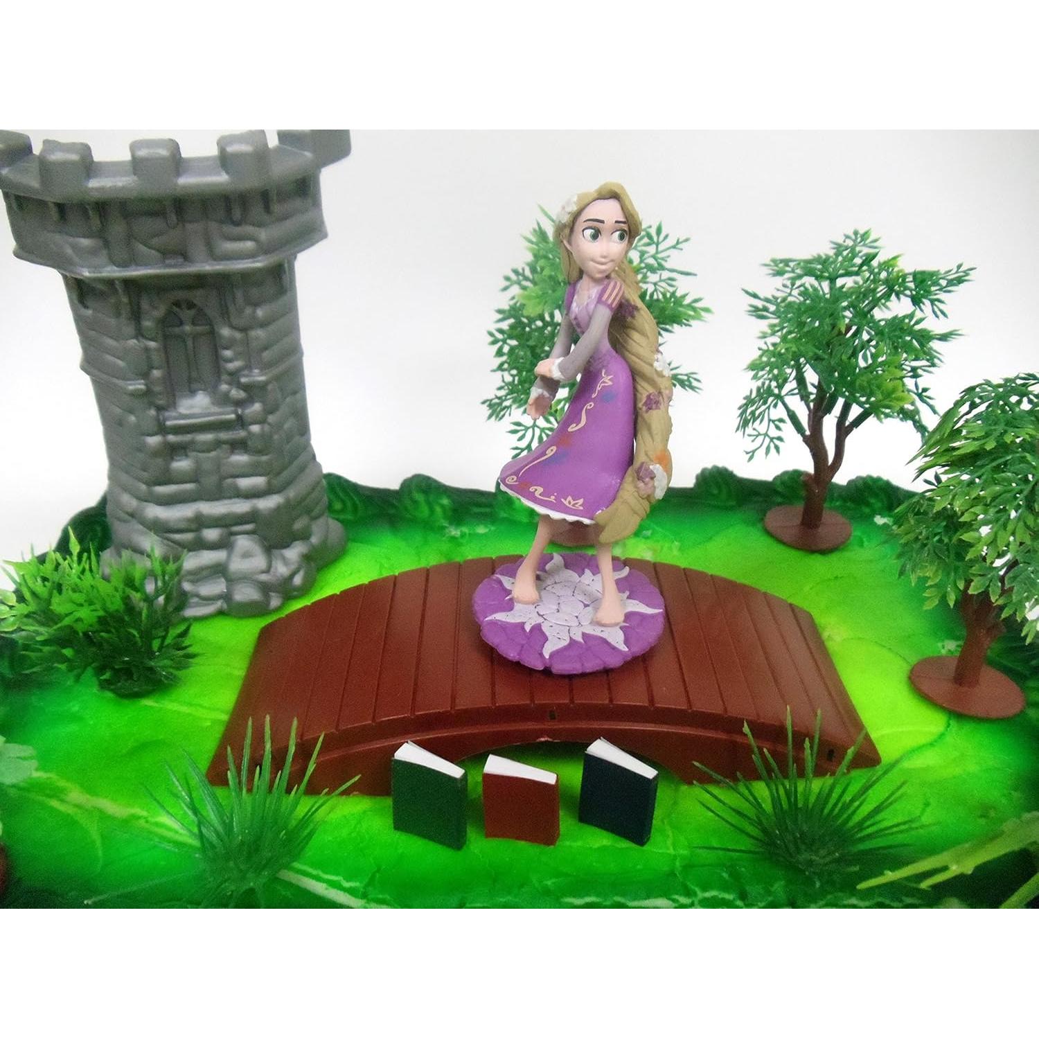 Juego de 12 Accesorios para Pastel de Cumpleaños Princesa Rapunzel