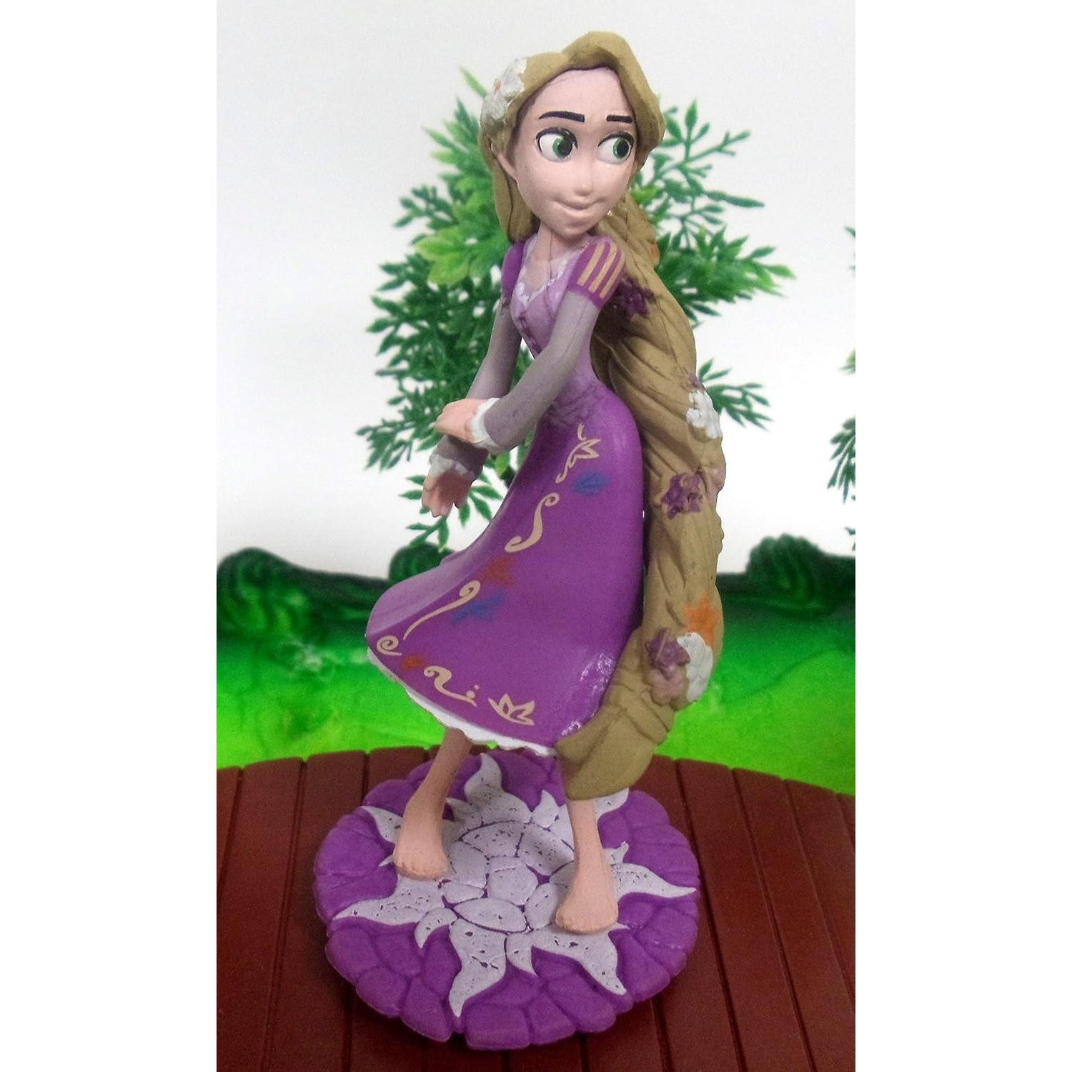 Juego de 12 Accesorios para Pastel de Cumpleaños Princesa Rapunzel