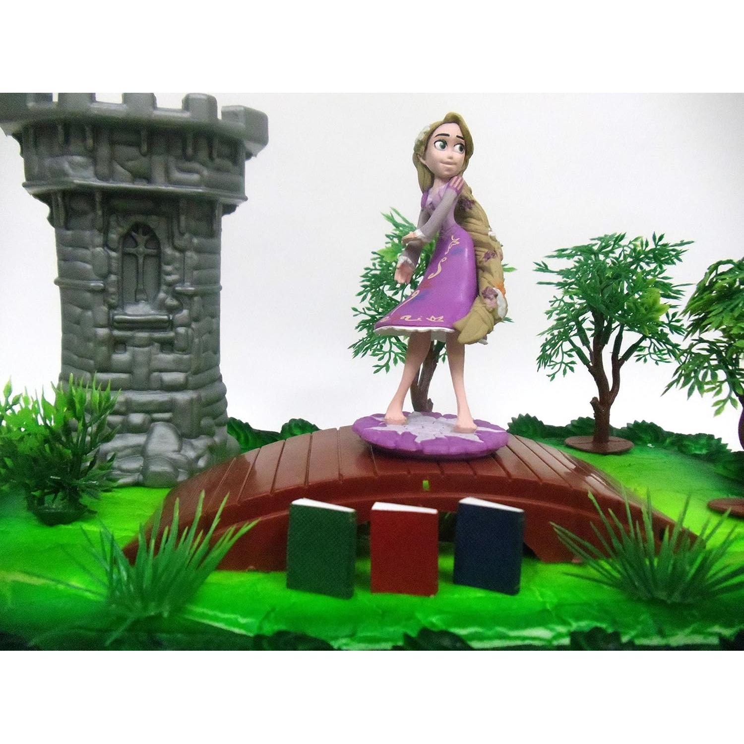 Juego de 12 Accesorios para Pastel de Cumpleaños Princesa Rapunzel