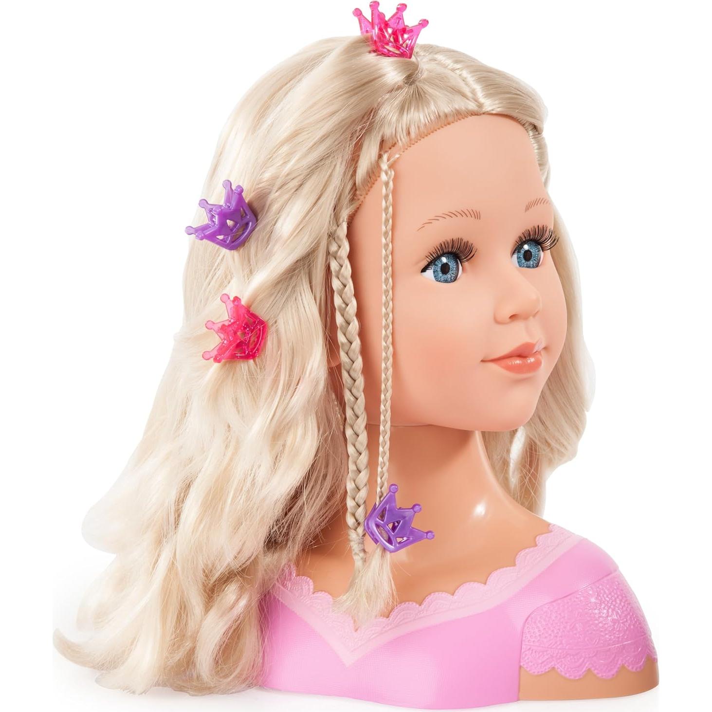 Cabeza de Estilo Charlene 27cm Bayer con Cabello Rubio y Maquillaje