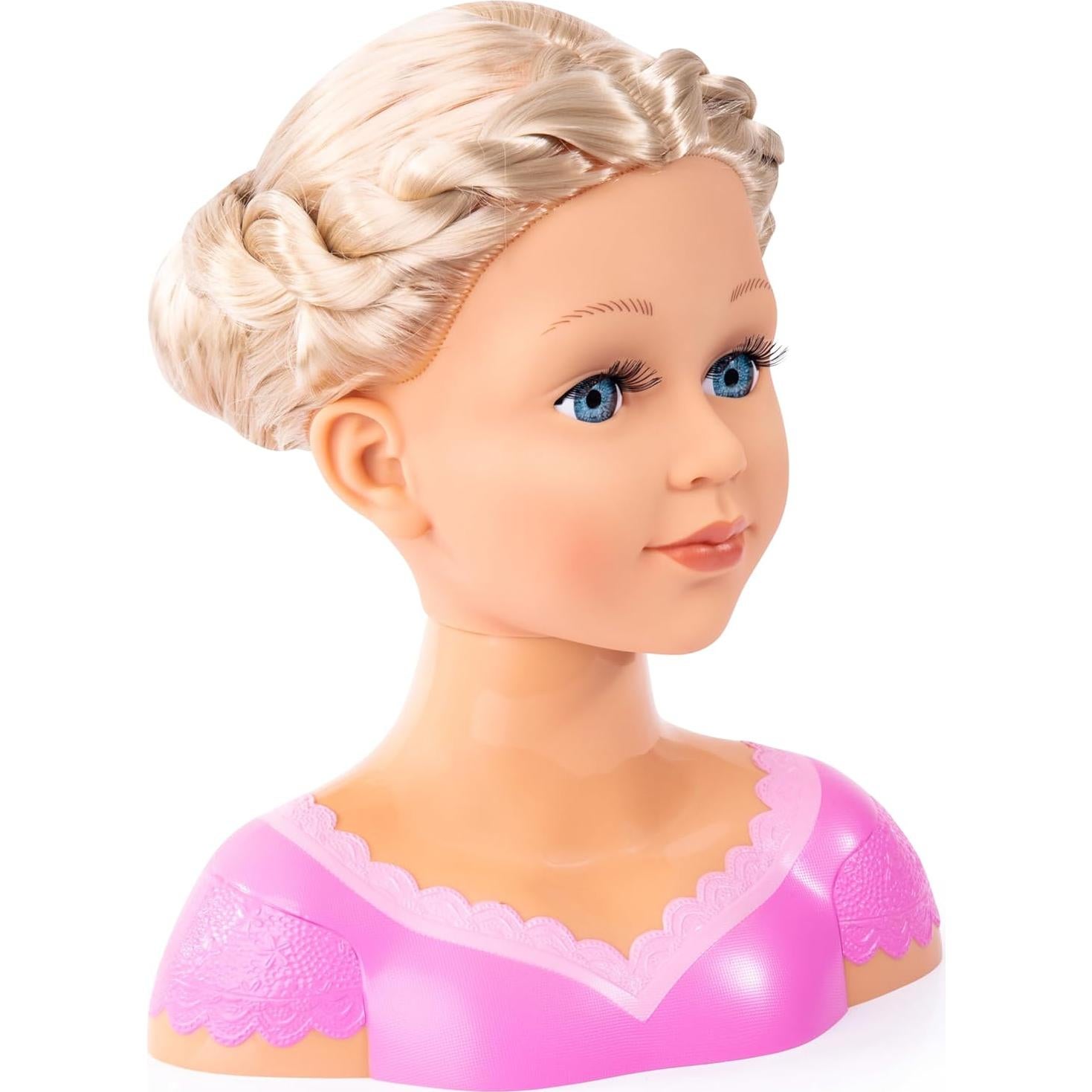 Cabeza de Estilo Charlene 27cm Bayer con Cabello Rubio y Maquillaje