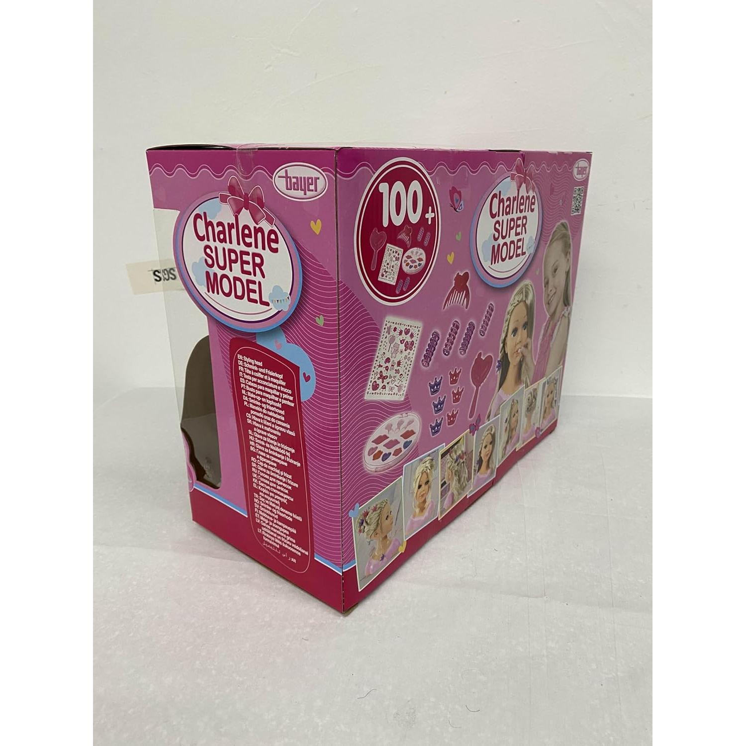 Cabeza de Estilo Charlene 27cm Bayer con Cabello Rubio y Maquillaje