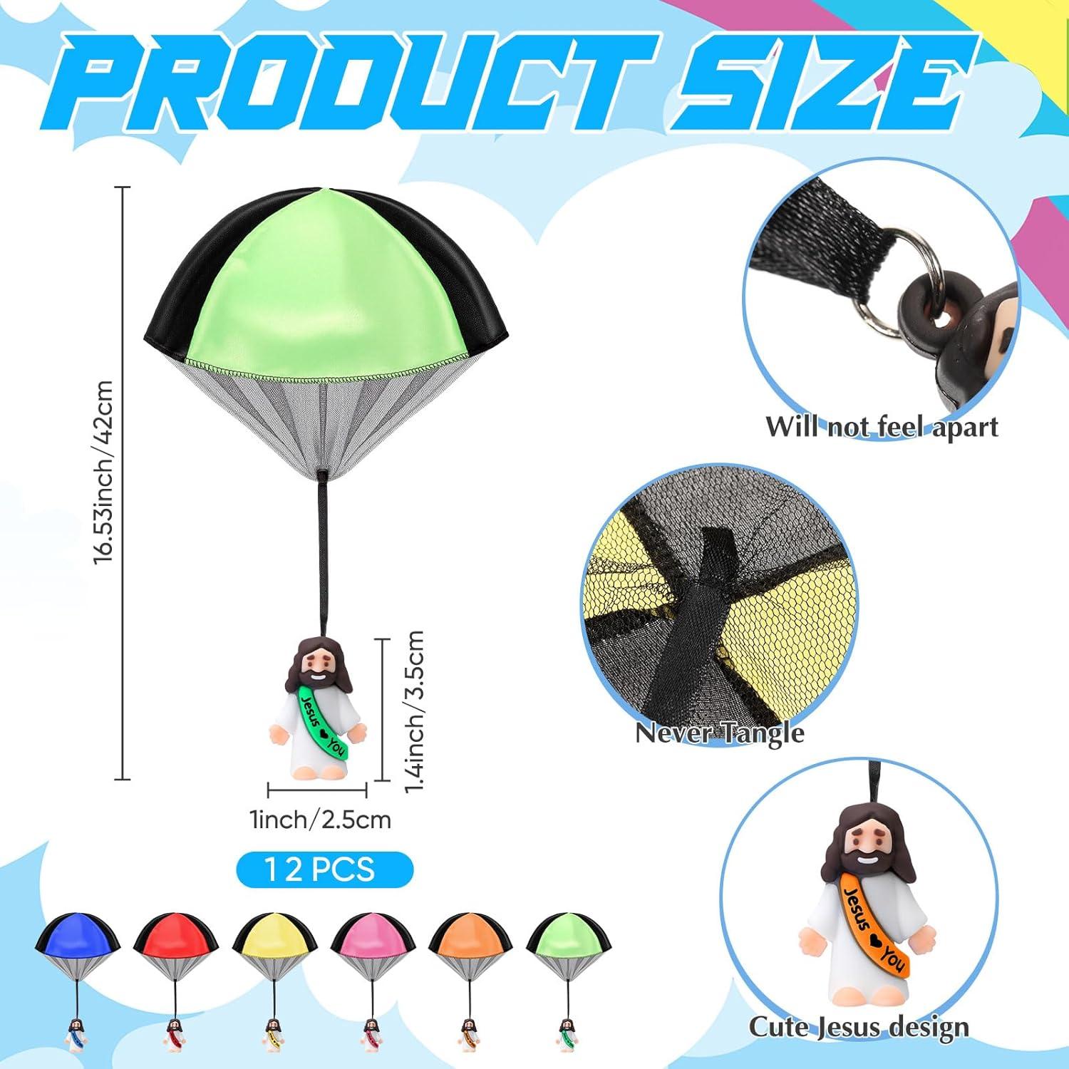 12 Juguetes Paracaídas Jesús Te Ama Multicolor 66x40 cm