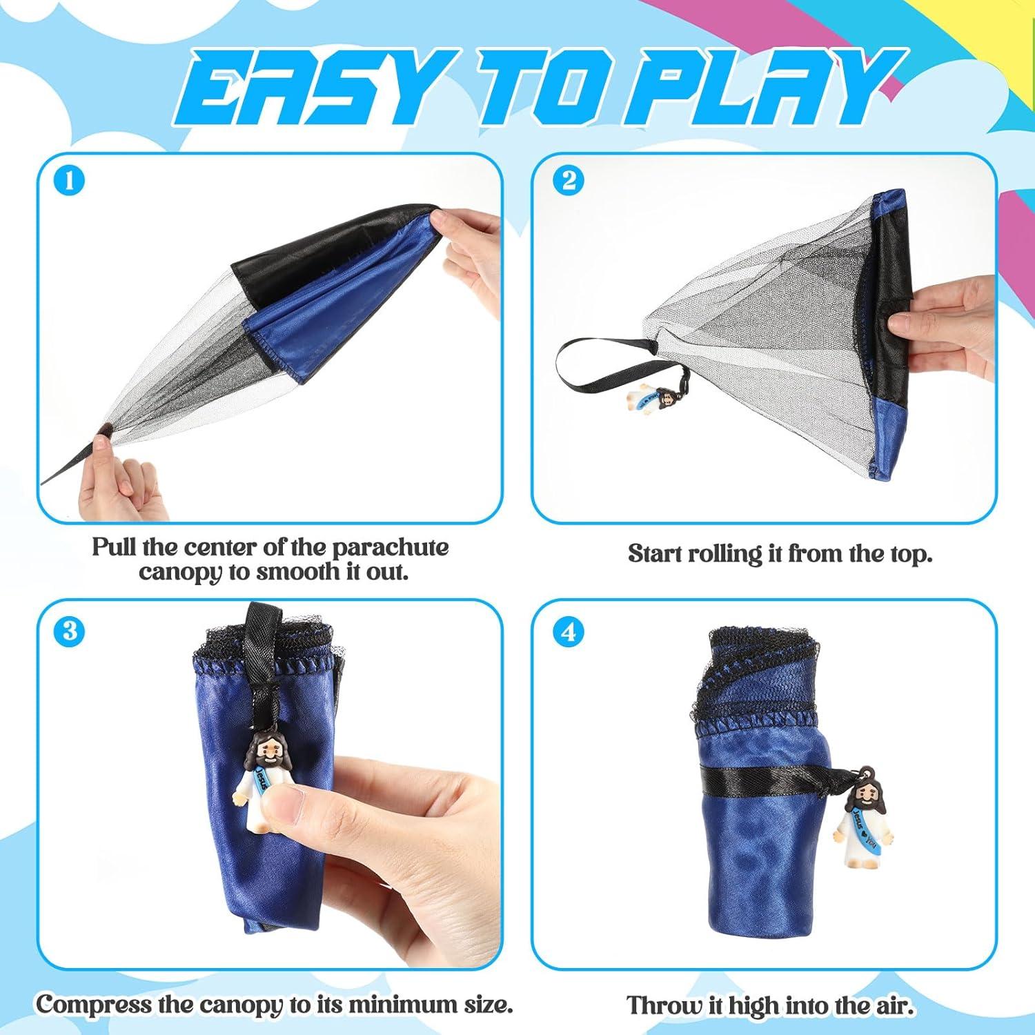 12 Juguetes Paracaídas Jesús Te Ama Multicolor 66x40 cm