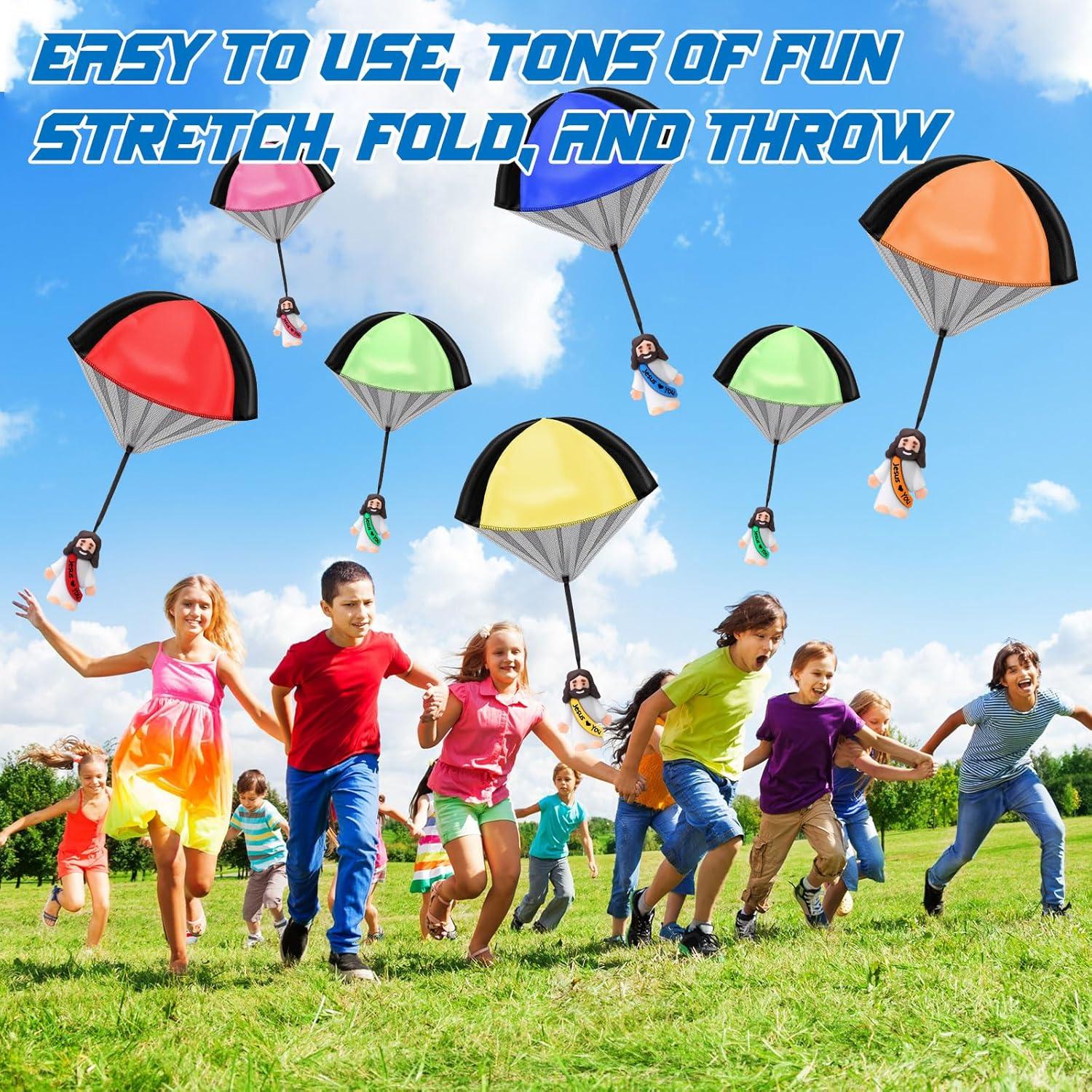 12 Juguetes Paracaídas Jesús Te Ama Multicolor 66x40 cm