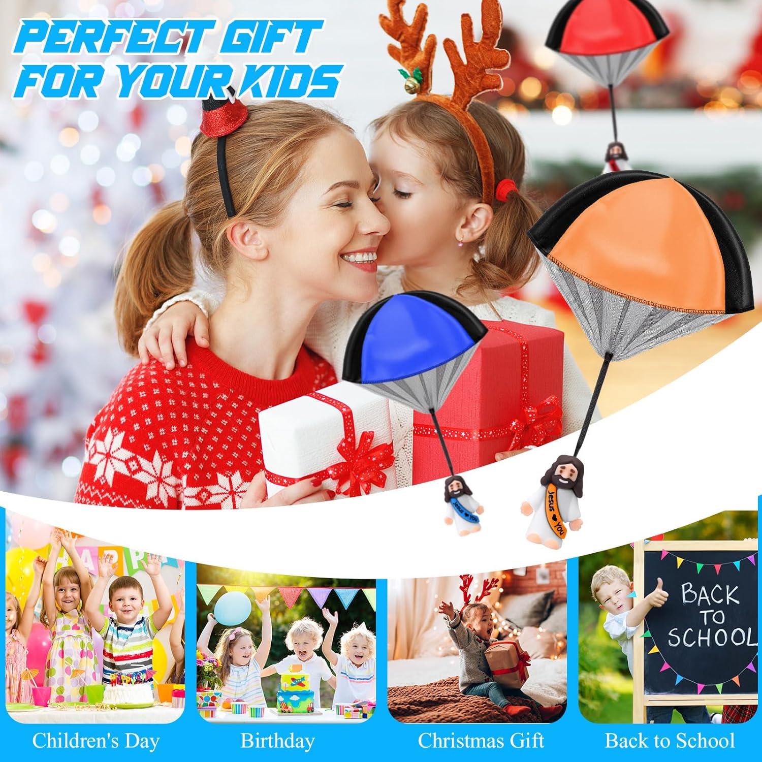 12 Juguetes Paracaídas Jesús Te Ama Multicolor 66x40 cm