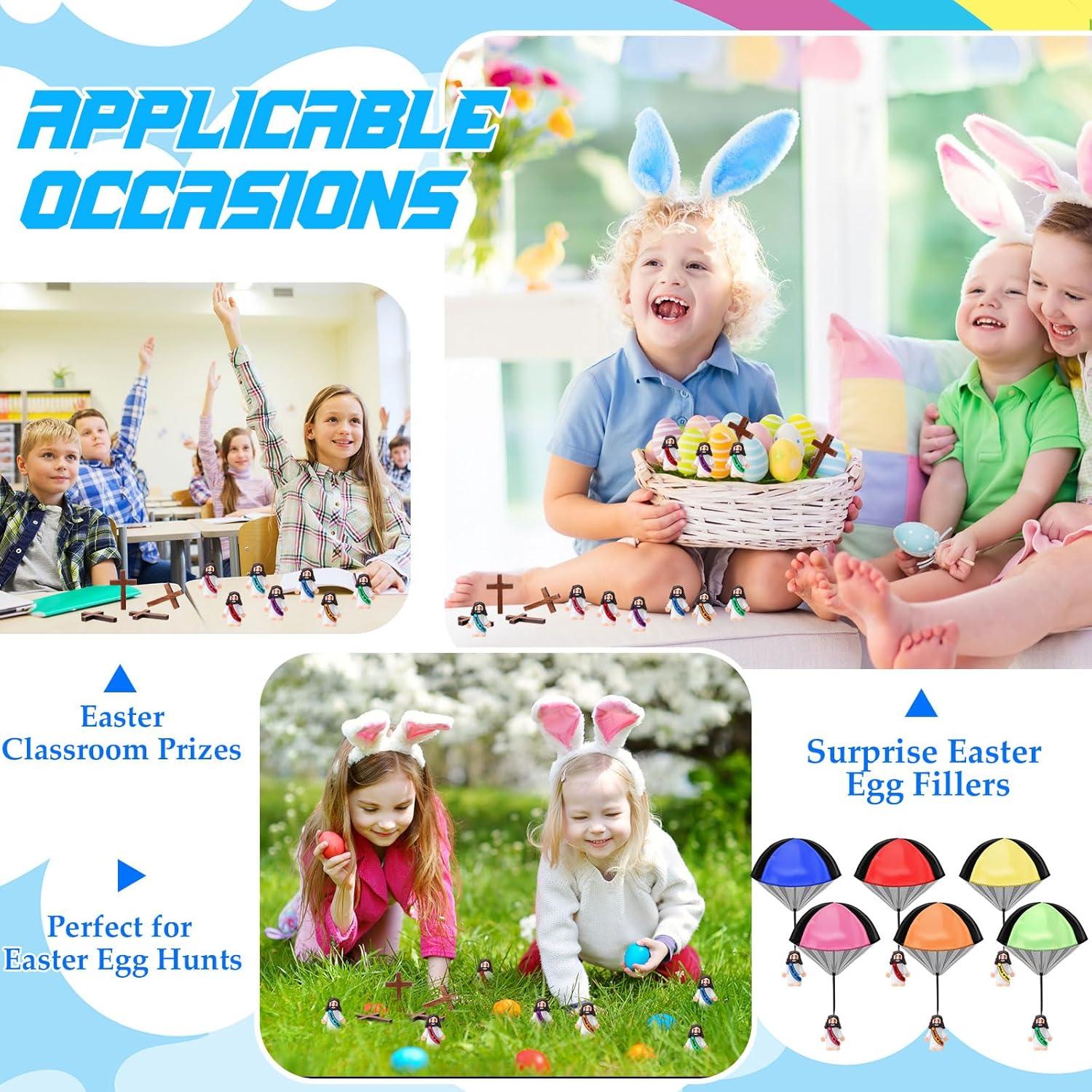 12 Juguetes Paracaídas Jesús Te Ama Multicolor 66x40 cm