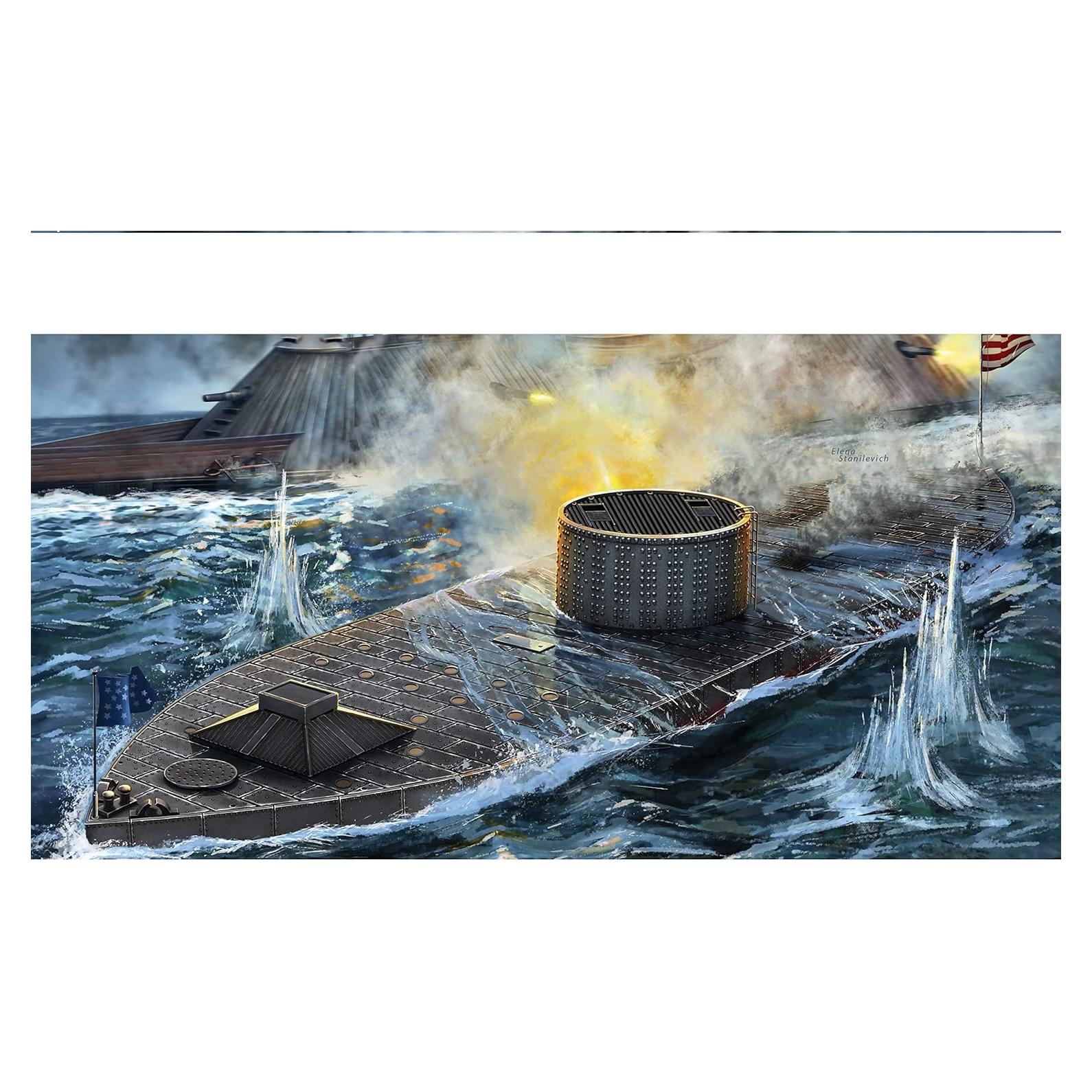 Kit de modelo USS Monitor Mikro Mir 1/144 sin pintar