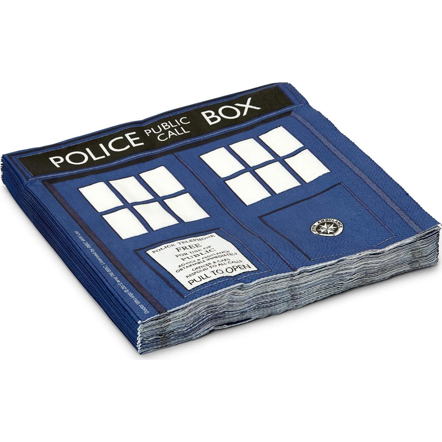 Servilletas de papel Doctor Who TARDIS - 20 unidades 16.51 cm