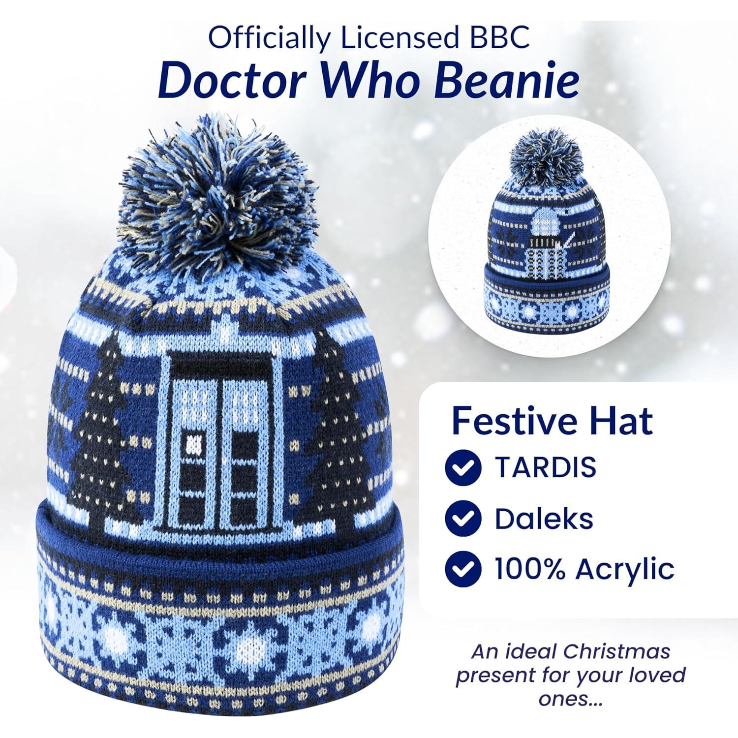 Gorro de Navidad Doctor Who LOVARZI TARDIS y Dalek Unisex
