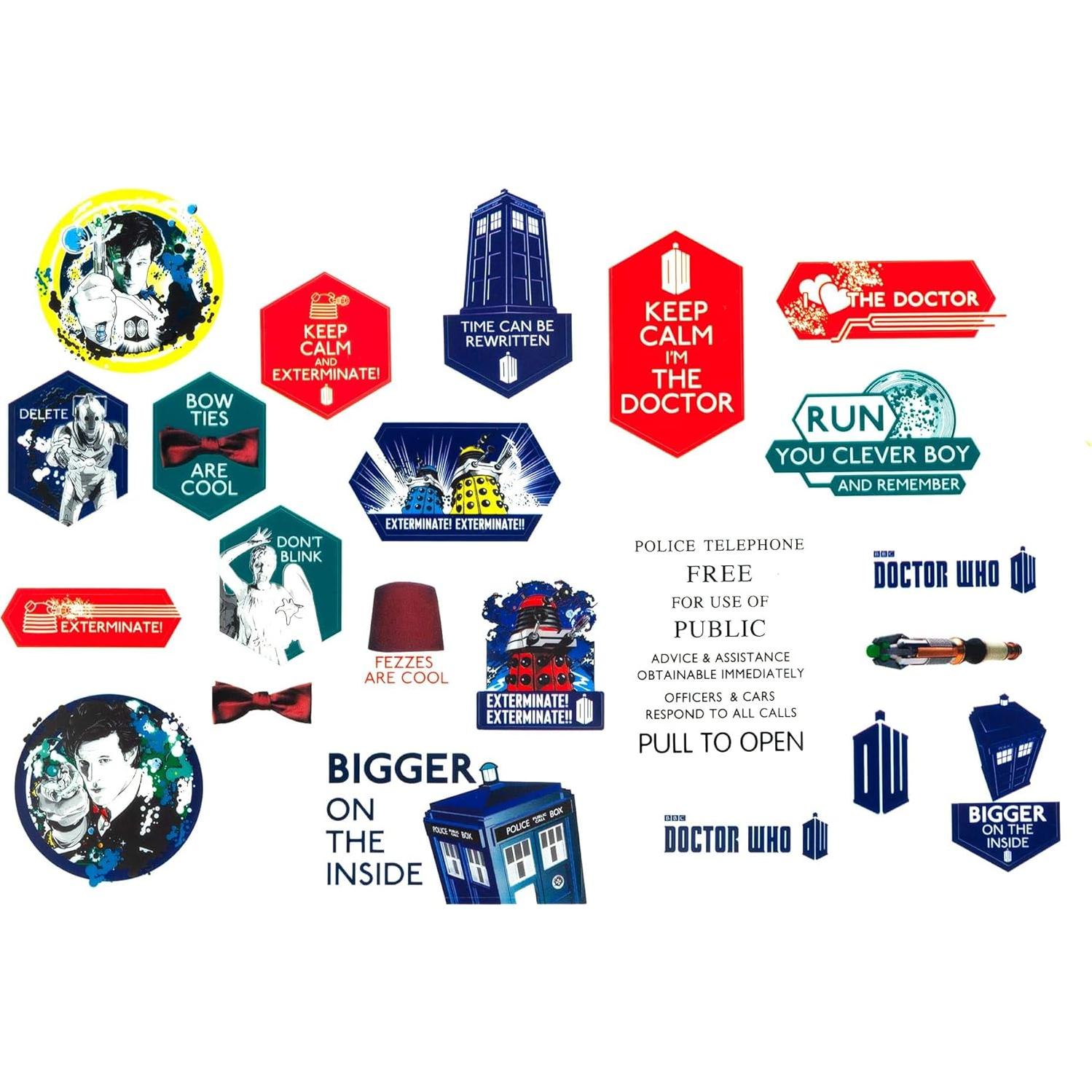 Conjunto de Stickers Doctor Who - 22 Piezas Multicolor