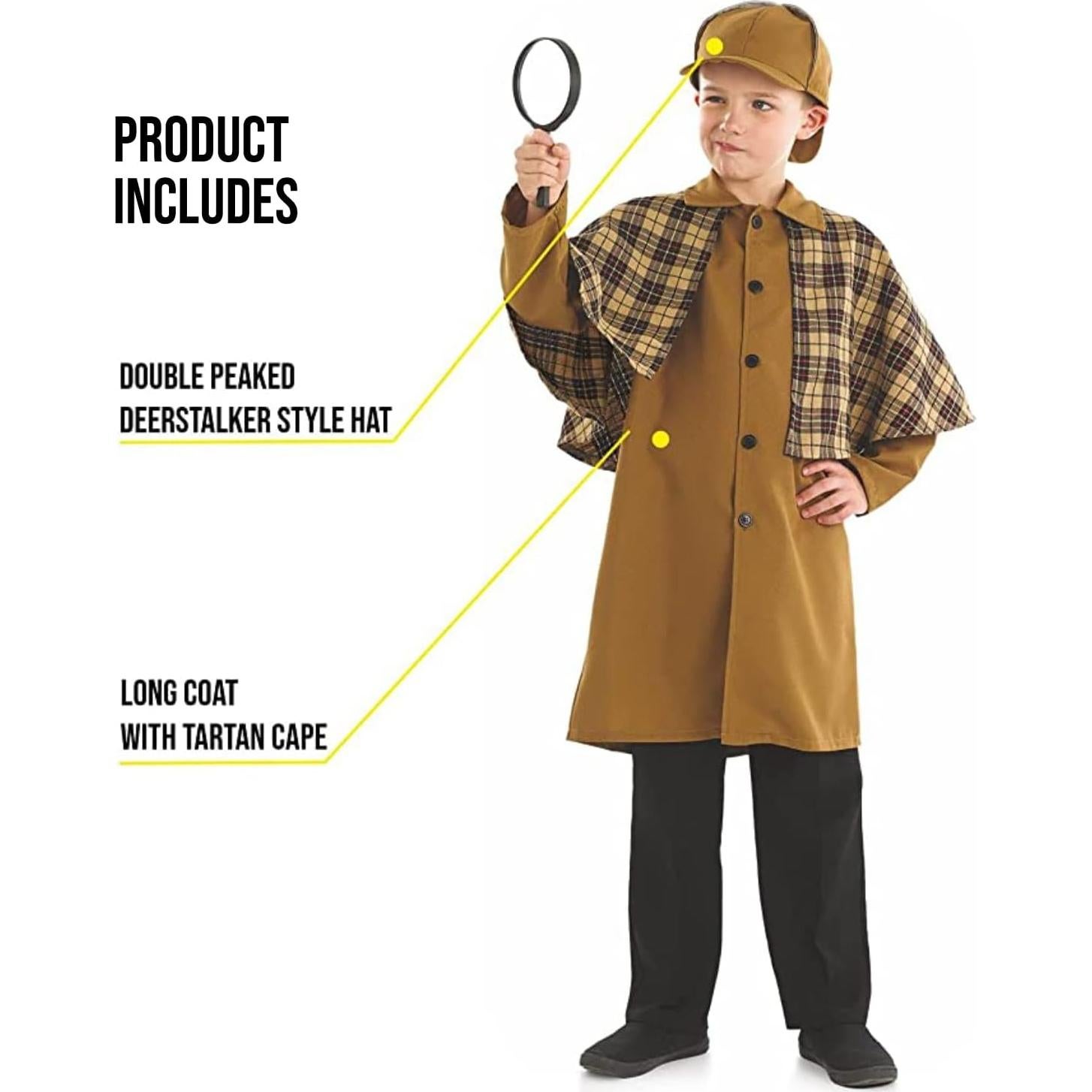 Disfraz de Detective Sherlock Holmes para Niños - Fun Shack