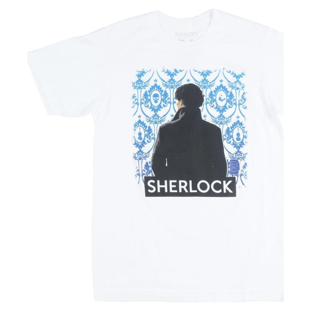 Camiseta de algodón Sherlock para hombres - X-Large - Blanca