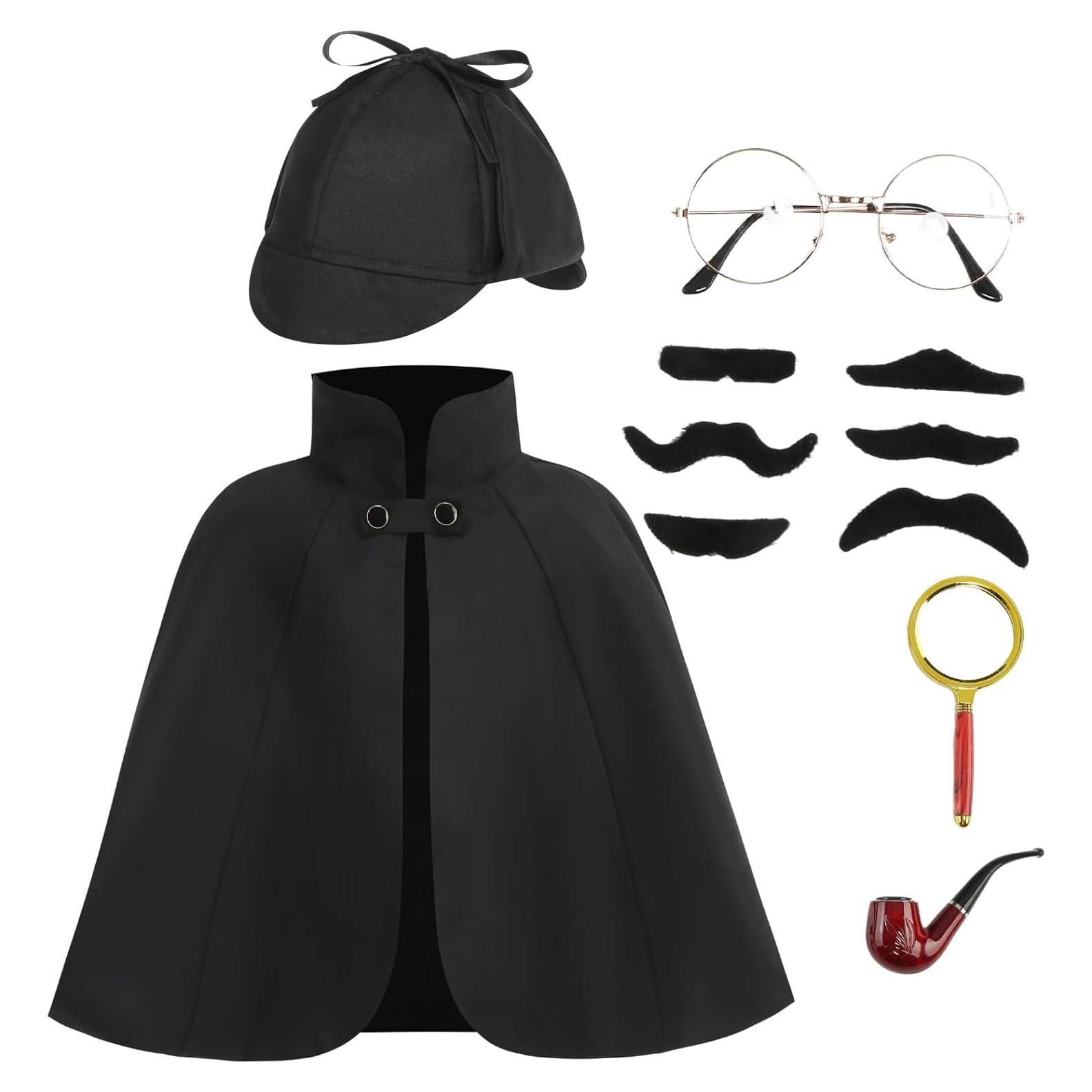 Conjunto de Disfraz de Detective TOONRAIN para Niños 6 Pcs