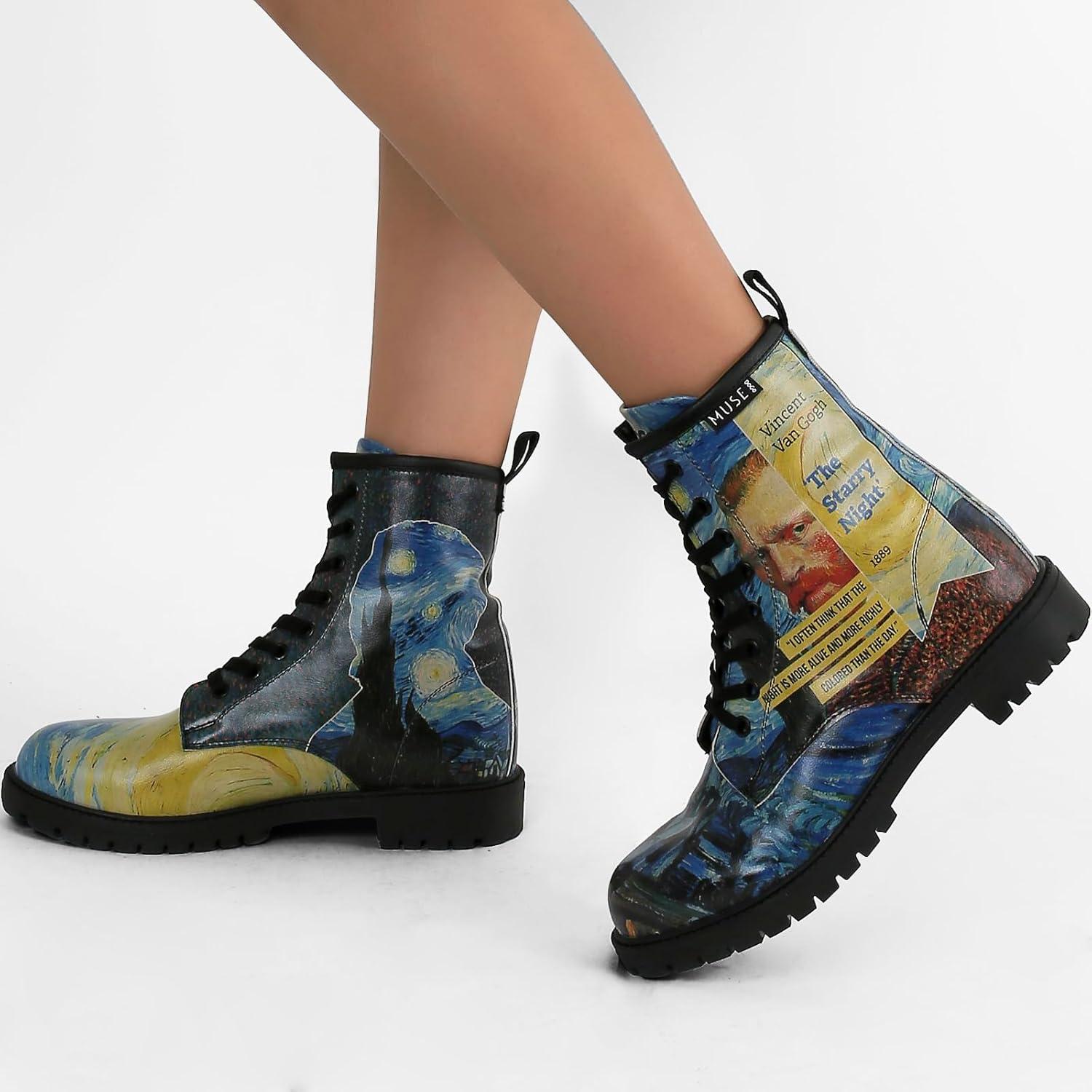 Botas Largas DOGO para Mujeres - Cuero Vegano Noche Estrellada