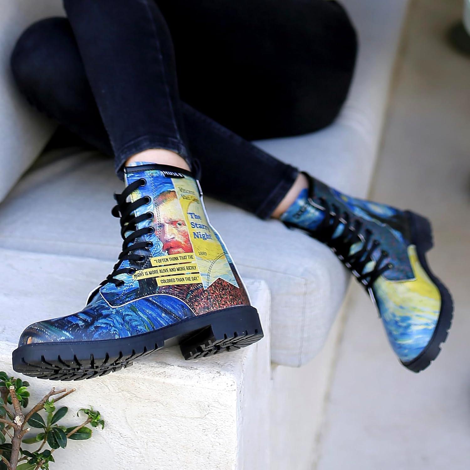 Botas Largas DOGO para Mujeres - Cuero Vegano Noche Estrellada