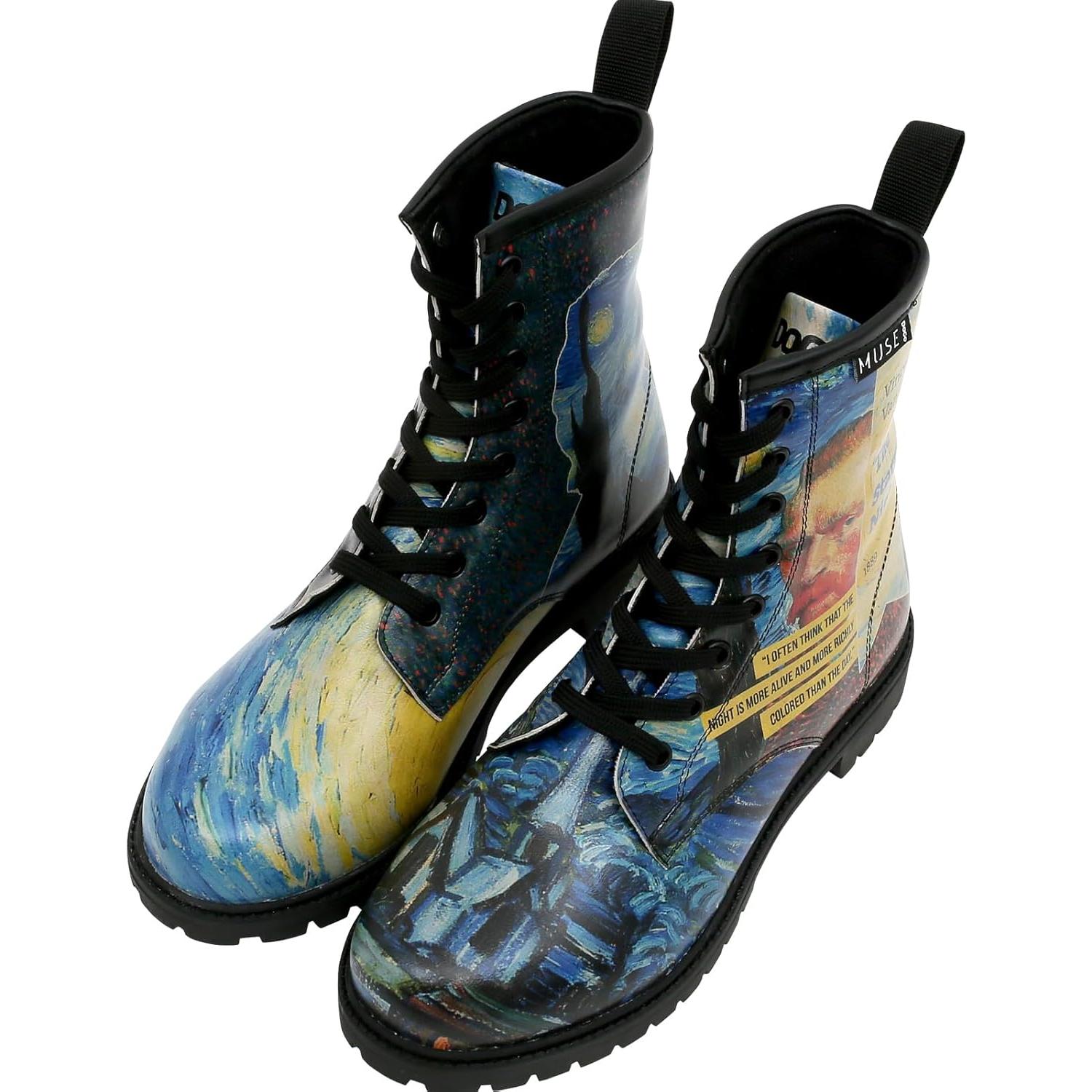 Botas Largas DOGO para Mujeres - Cuero Vegano Noche Estrellada