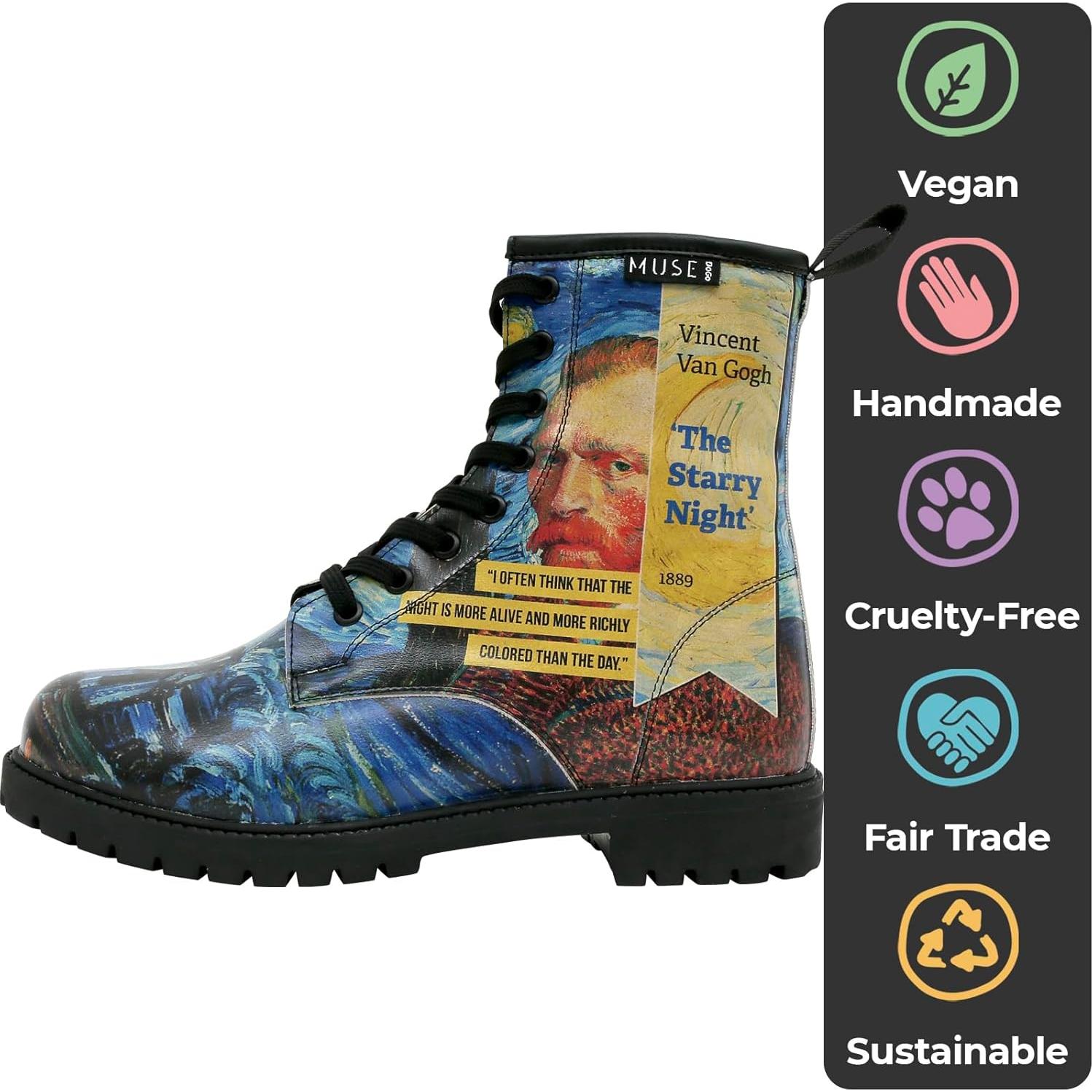 Botas Largas DOGO para Mujeres - Cuero Vegano Noche Estrellada